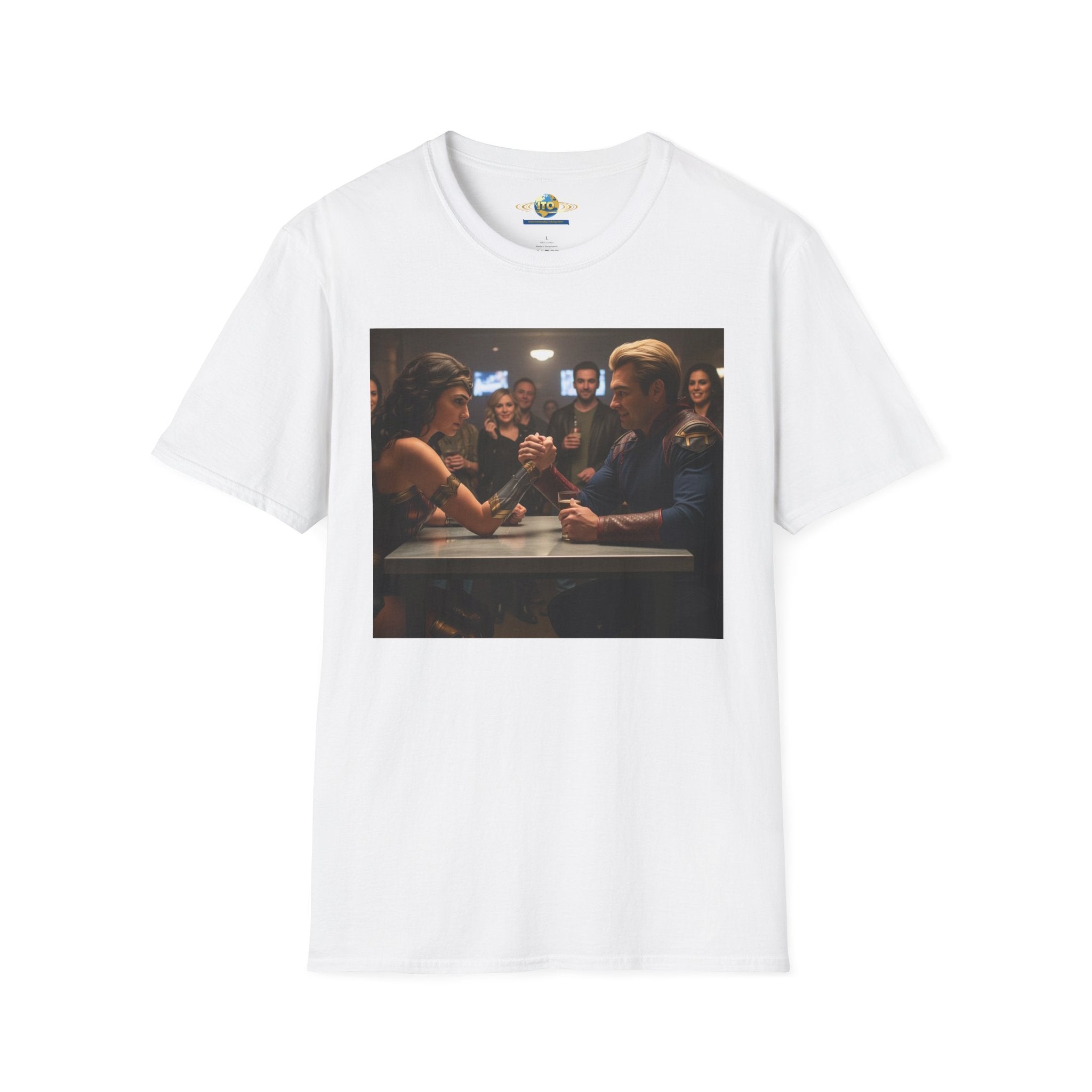 Arm Wrestling Scene Graphic T-Shirt