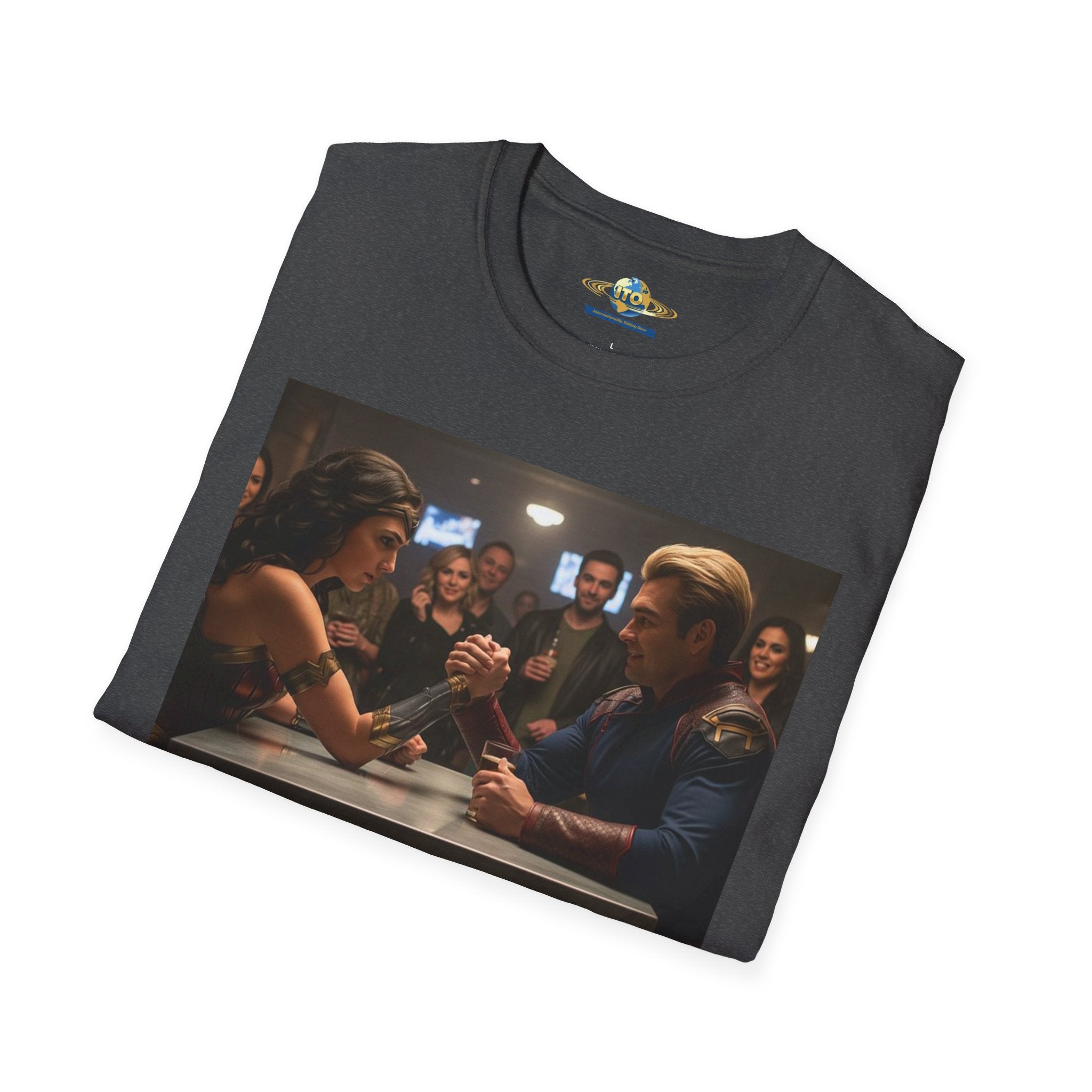 Arm Wrestling Scene Graphic T-Shirt