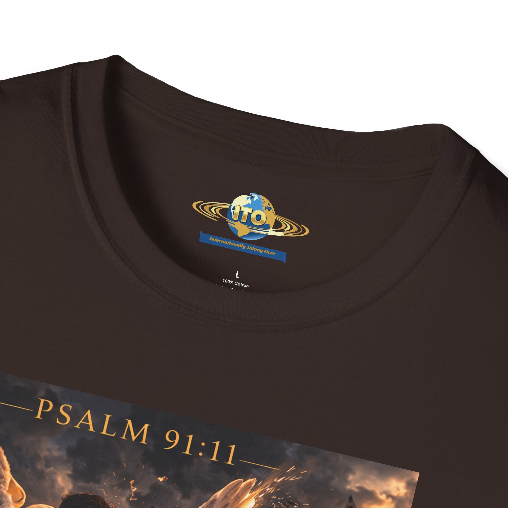 Psalm 91 Angel Protection T-Shirt — Faith-Based Christian Tee with Guardian Angel Artwork