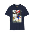 Superhero Rescue T-Shirt — Vintage Comic Style Flight Scene