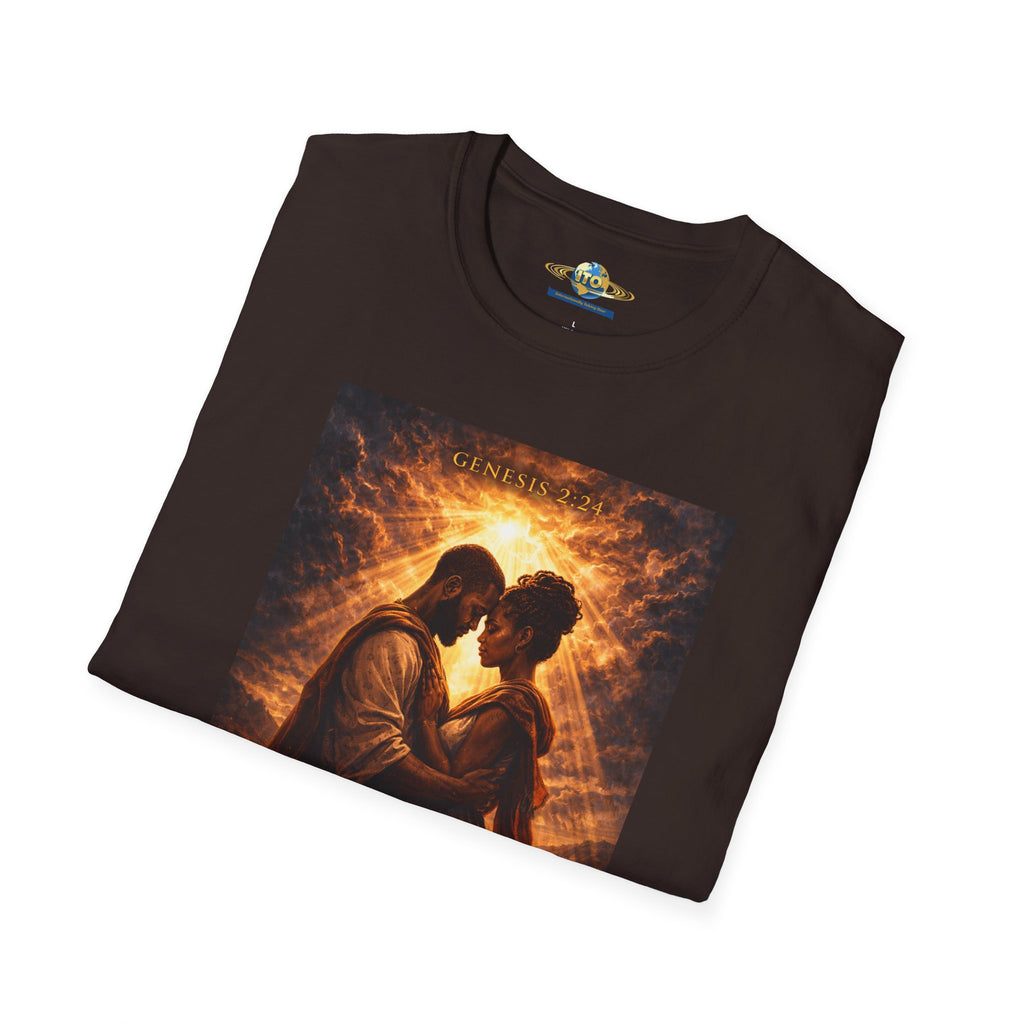 T-Shirt — "One Flesh" Romantic Couple Graphic Tee