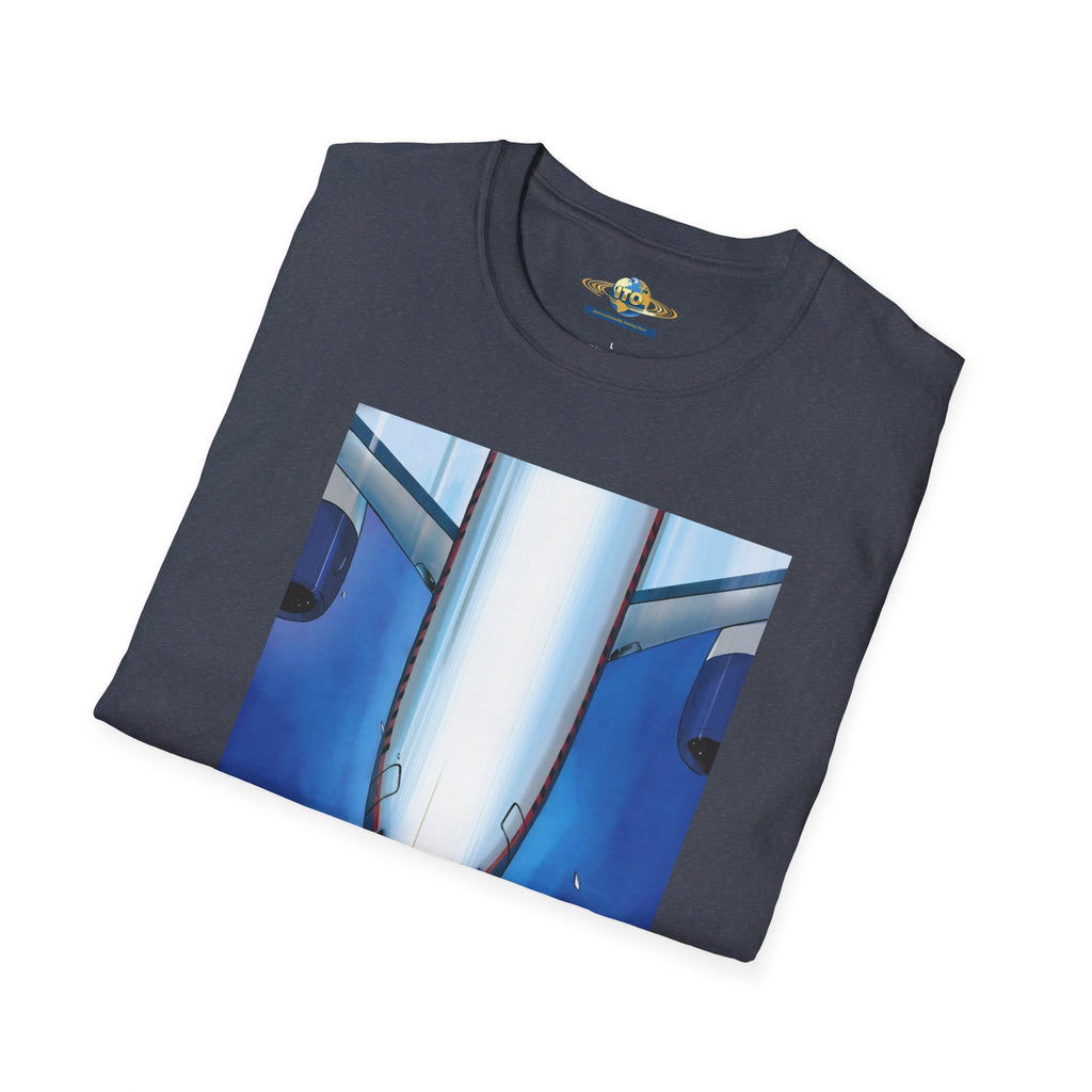 Airplane Nose Dive Graphic T-Shirt — Surreal Runway & Pilot Design