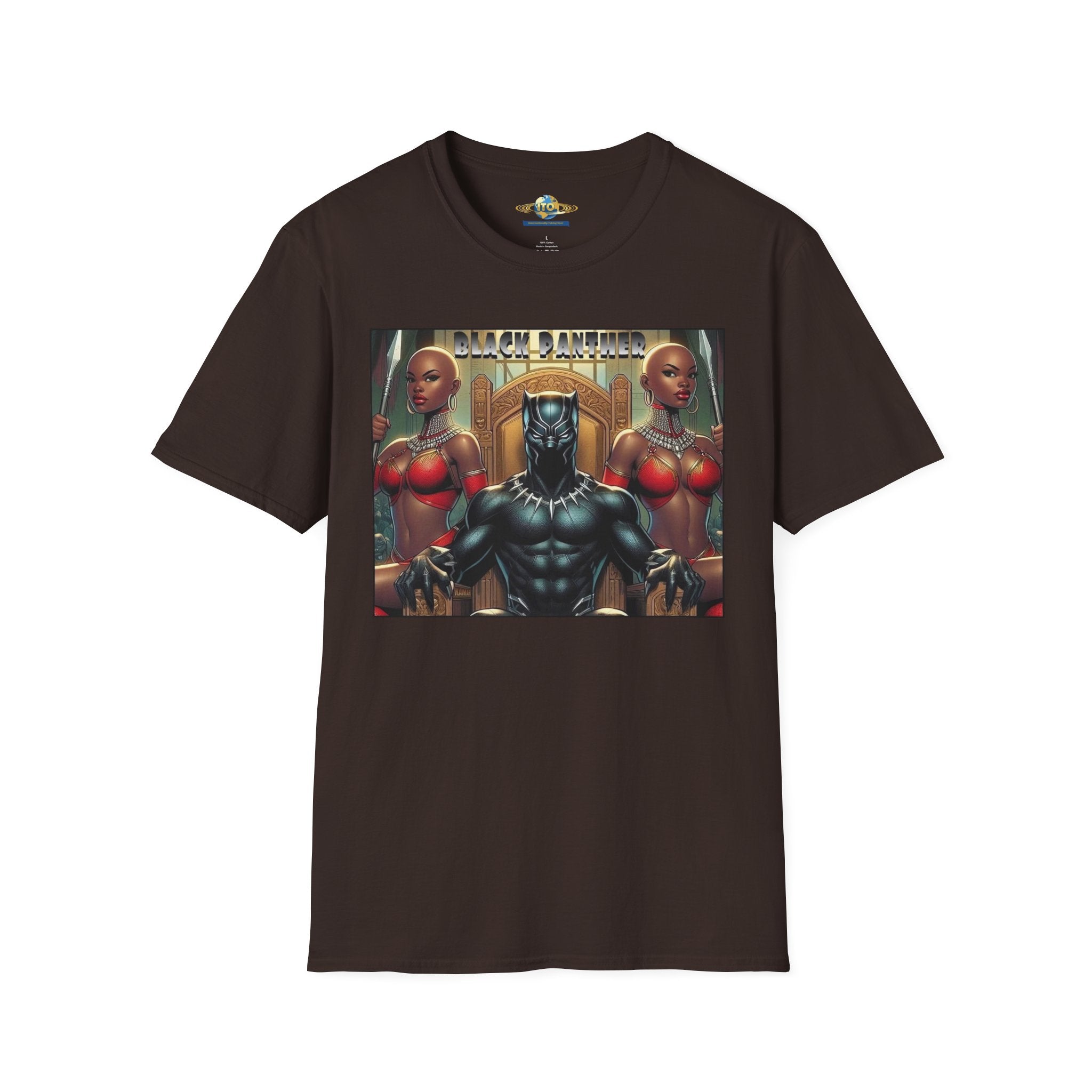 Black Panther Throne Graphic T-Shirt — Afro-Futurist King Art Tee