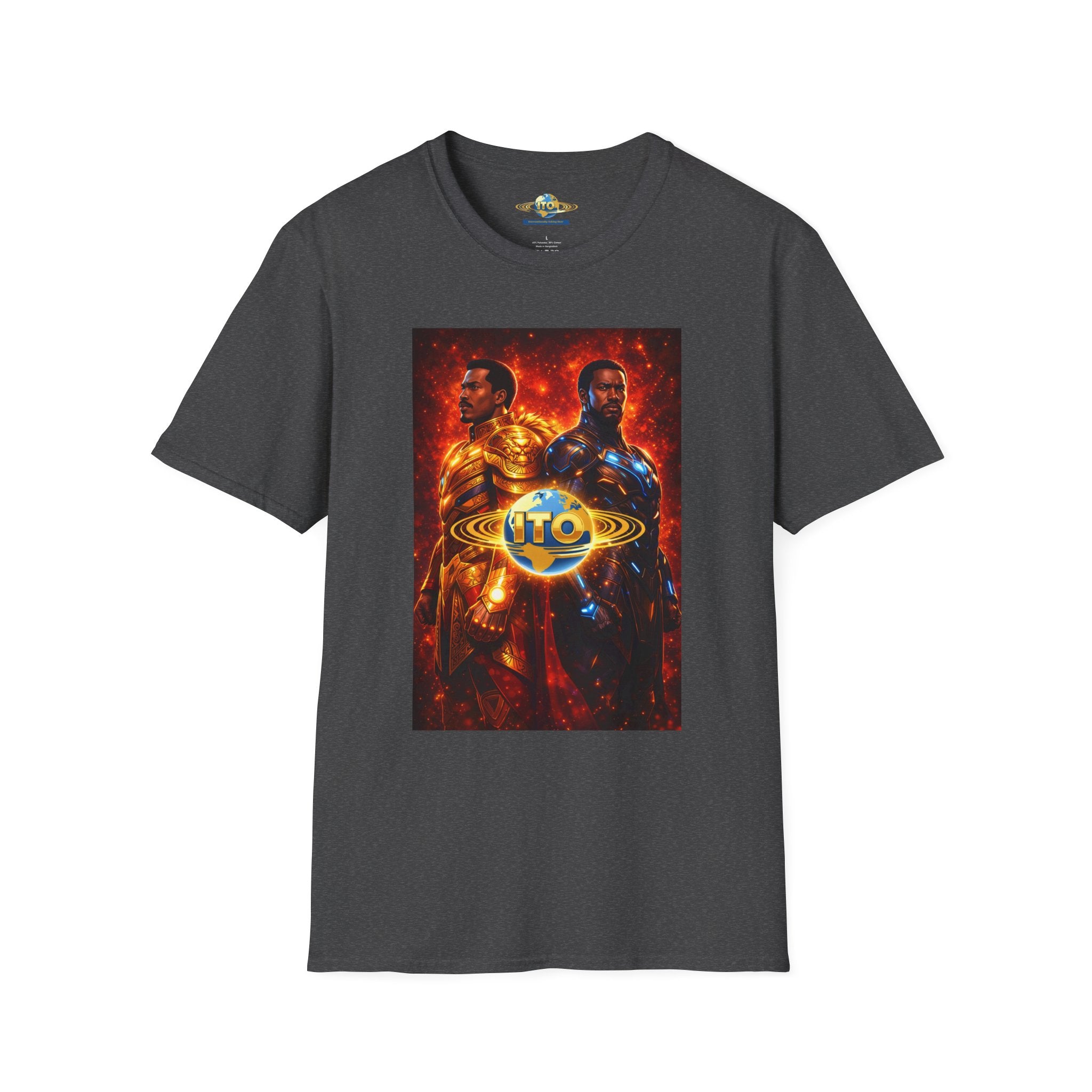 Champion vs Challenger Sci‑Fi Graphic T‑Shirt — Retro Space Emblem Poster
