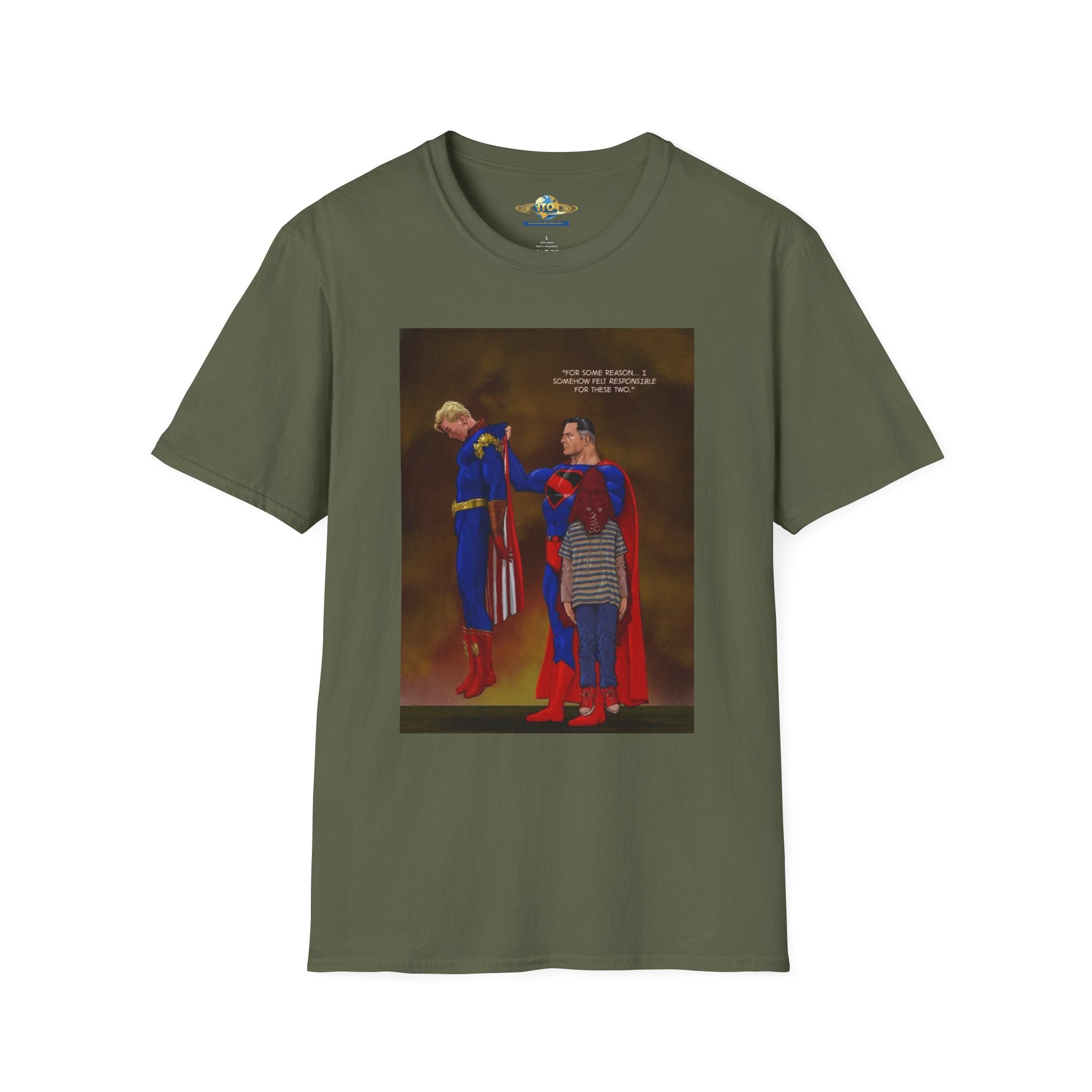 T-Shirt — Vintage Knight & Jester Illustration Tee ("We Were Just Like You")