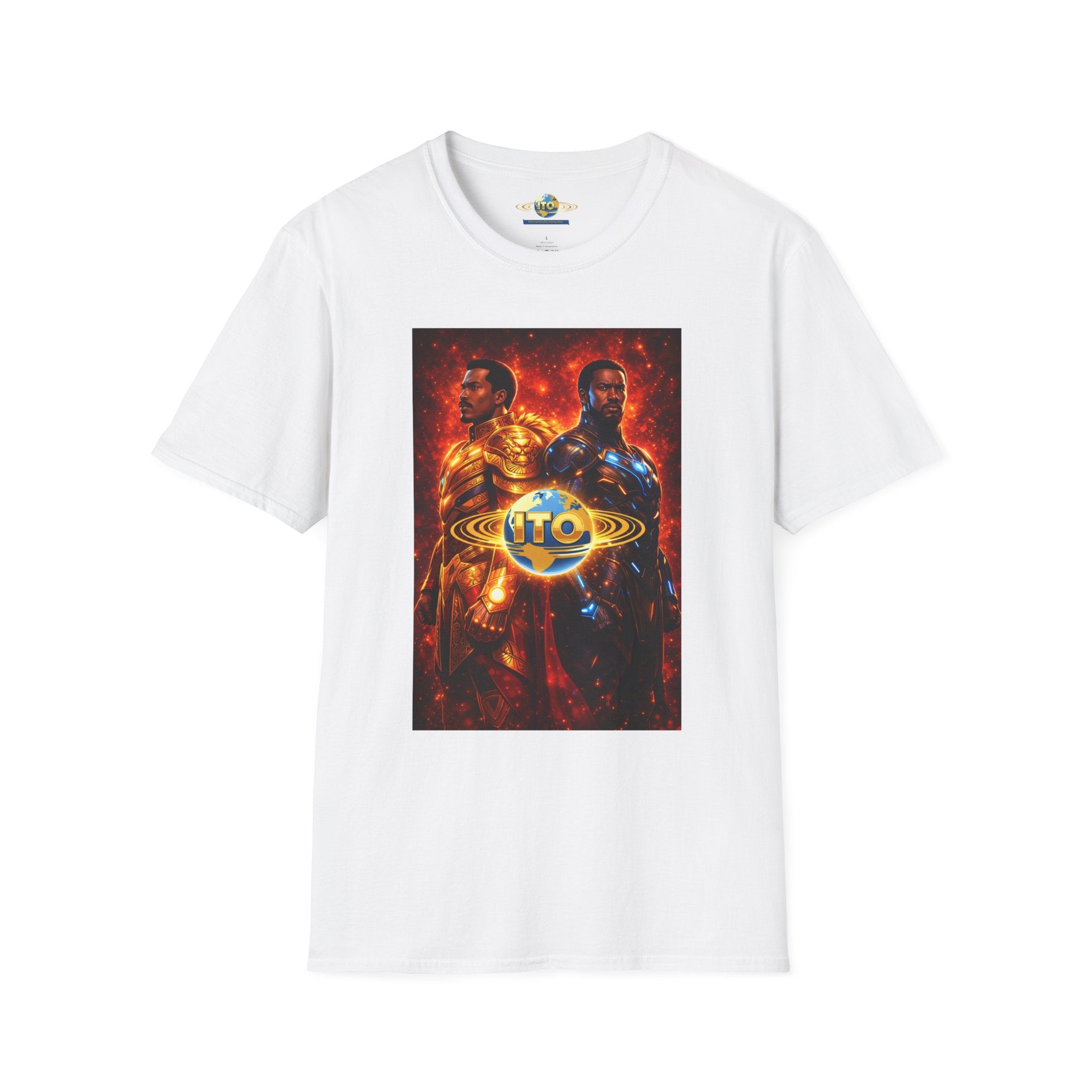 Champion vs Challenger Sci‑Fi Graphic T‑Shirt — Retro Space Emblem Poster