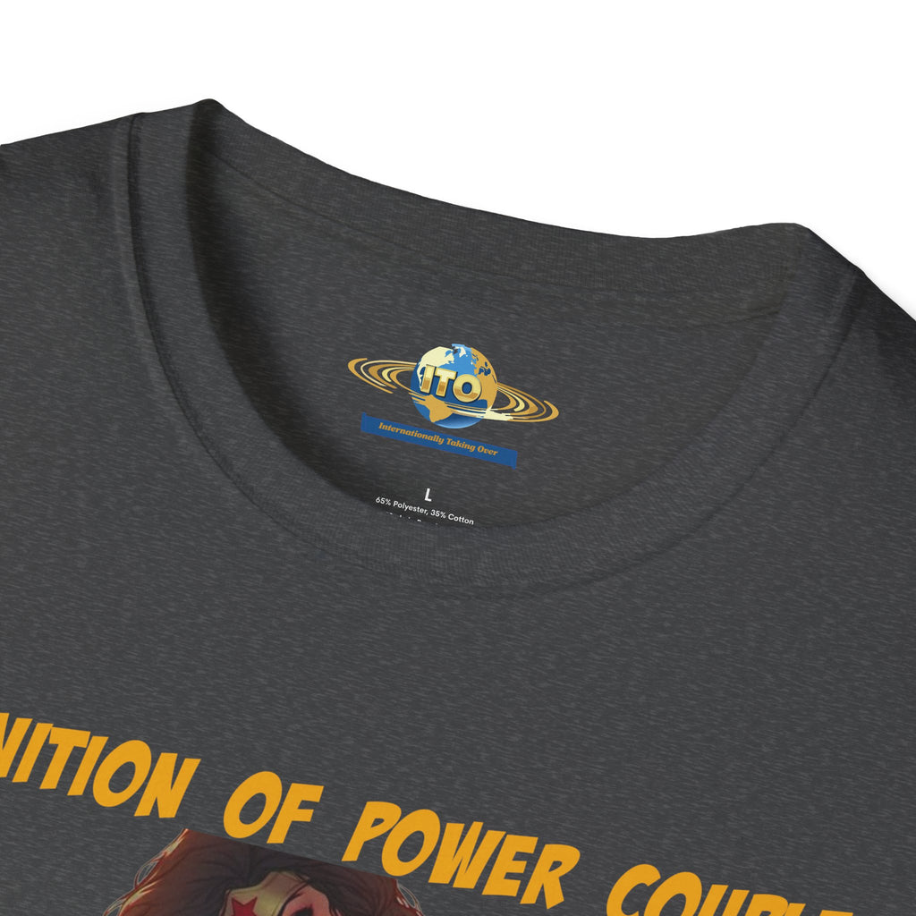 Power Couple Graphic T‑Shirt — 'Definition of Power Couple' Superhero Love Tee