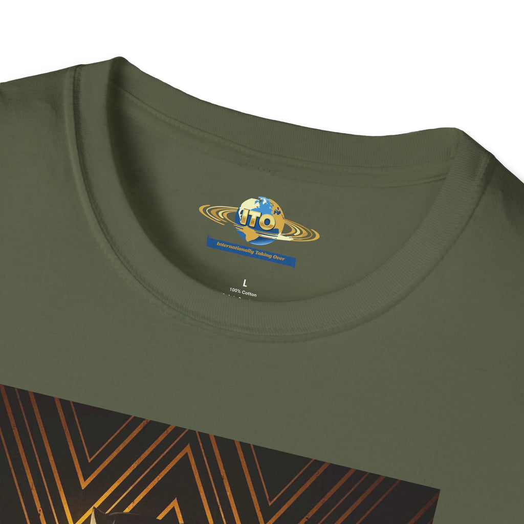 Black love Art T-Shirt — Gold Art Deco Oracle Illustration