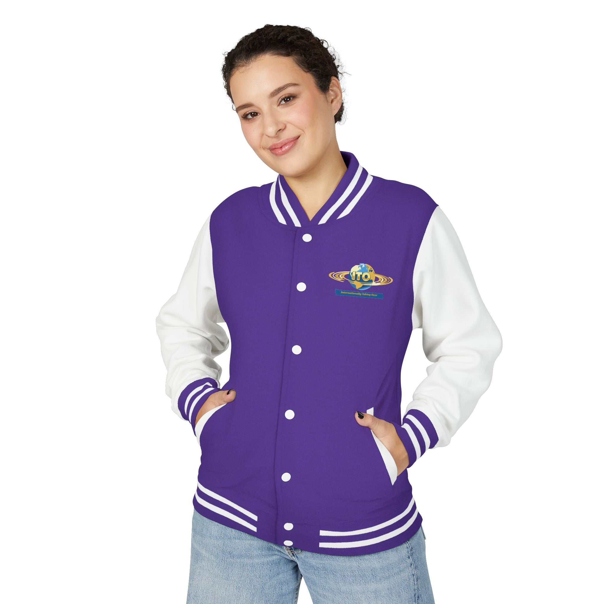 Letterman Jacket — UTO Interplanetary Travel Club Logo Varsity Jacket