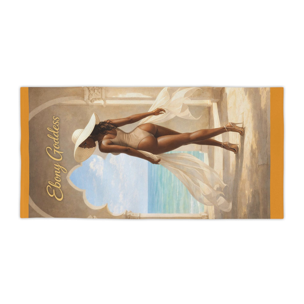 Ebony Goddess Beach Towel — Luxe Summer Swim Cover-Up Towel
