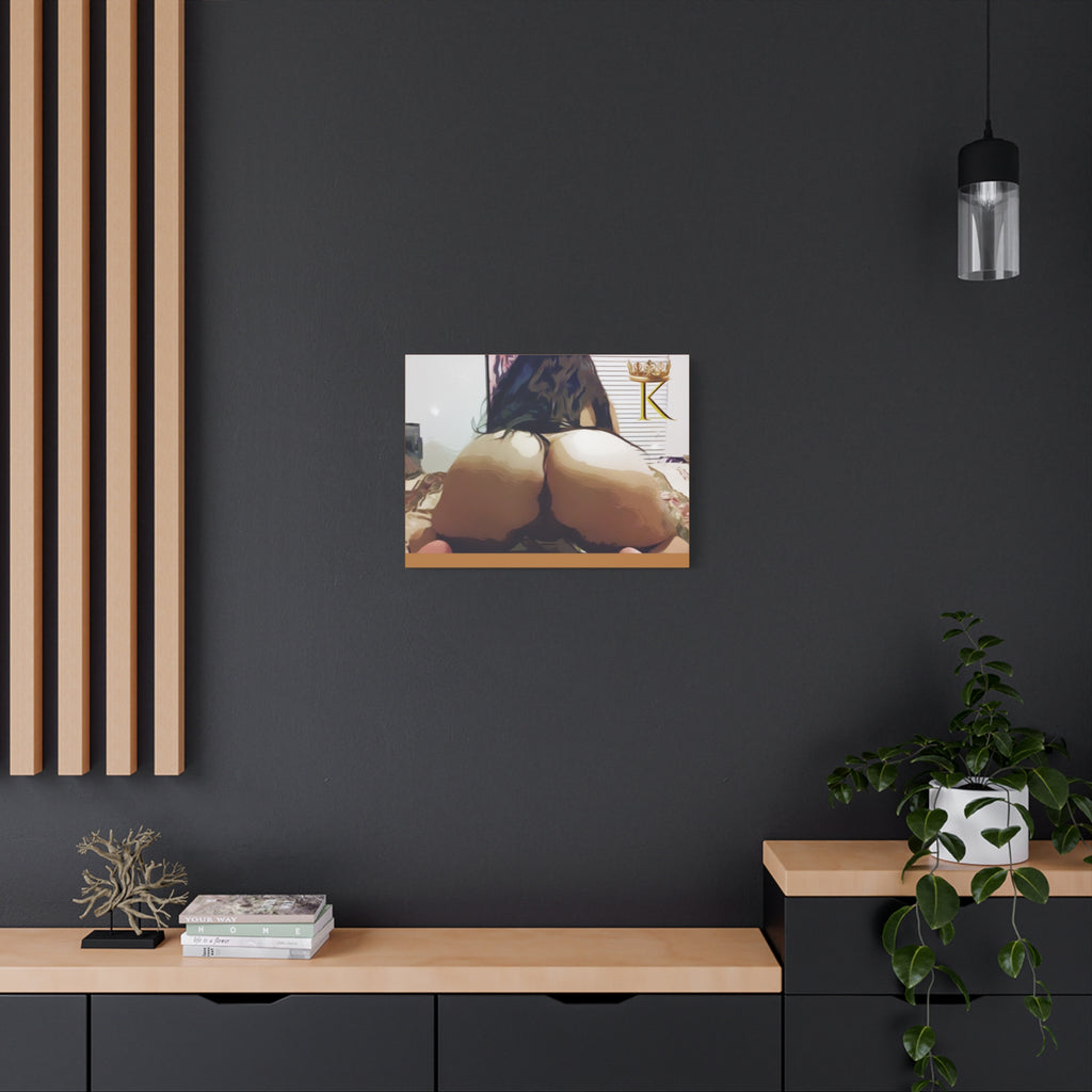 Canvas Art - 'Queen K' Curvy Pin-Up Matte Stretched Canvas