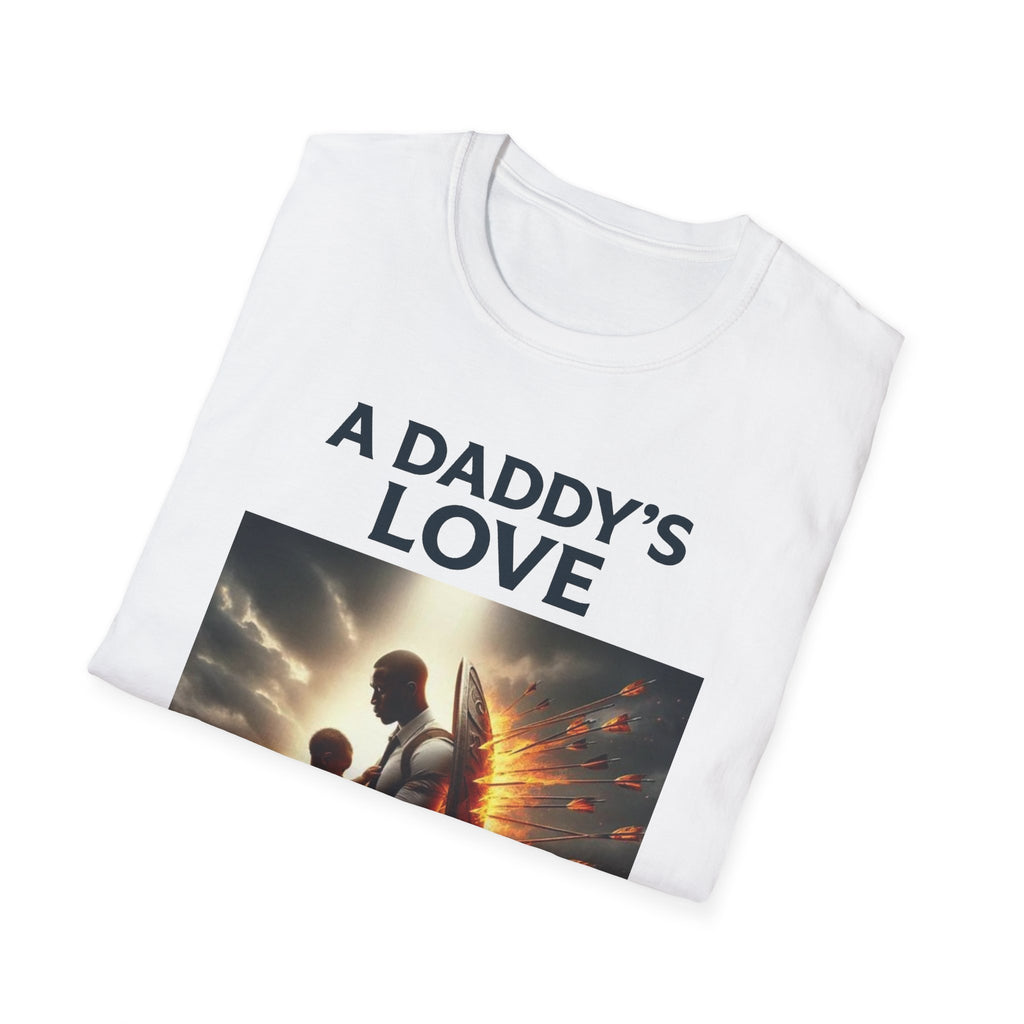 A Daddy's Love T-Shirt — Father and Child Silhouette with Angel Wings Gift