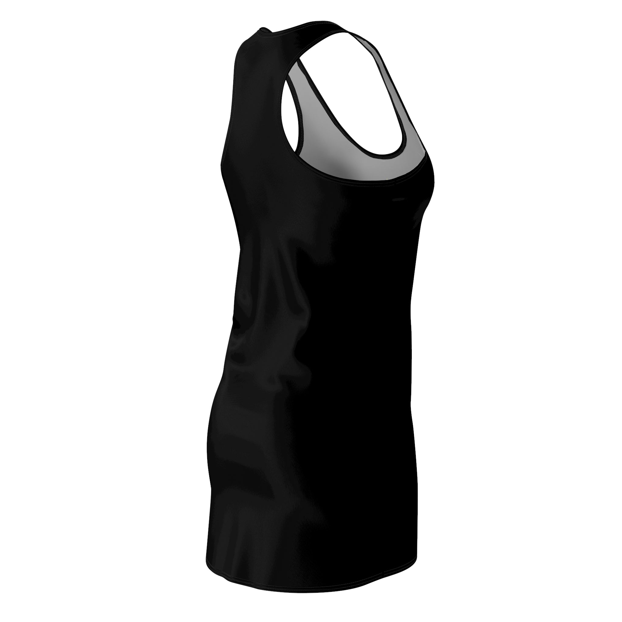Goddess Racerback Dress — Black Gold Crowned Goddess Graphic Dress
