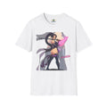 Anime Sorceress Graphic T-Shirt — Pink Energy Mage Illustration