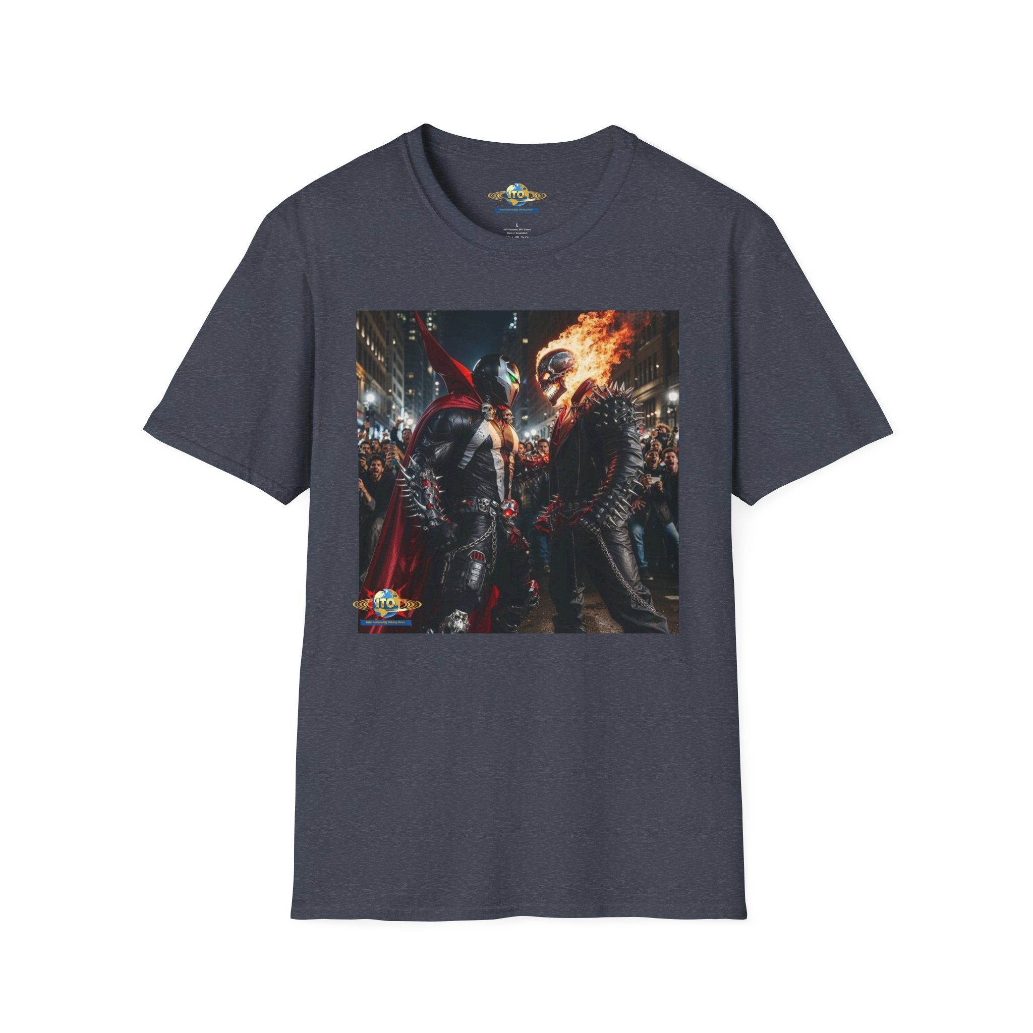 Ghost Rider vs. Mephisto Graphic T-Shirt — Fiery Superhero Battle Tee