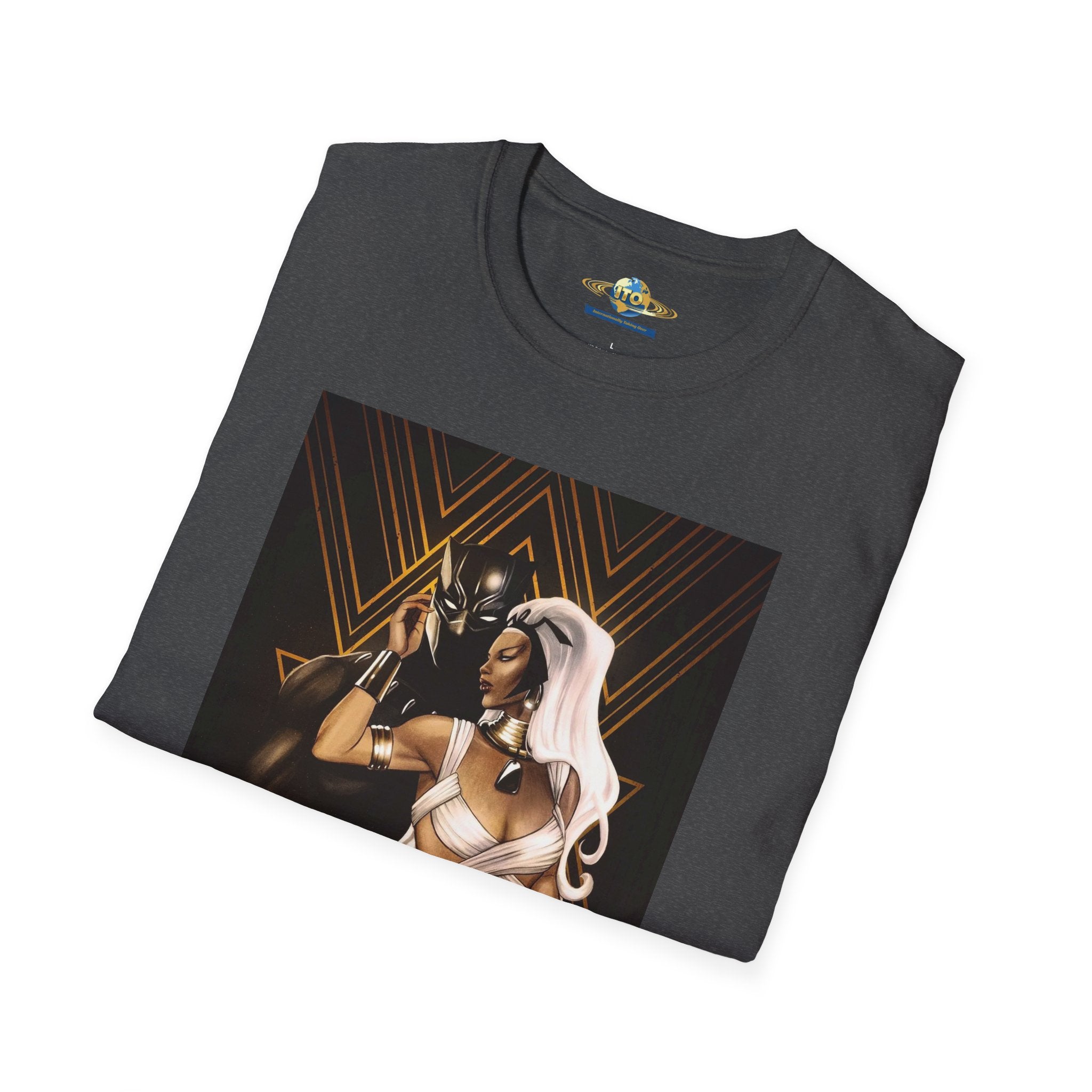 Black love Art T-Shirt — Gold Art Deco Oracle Illustration