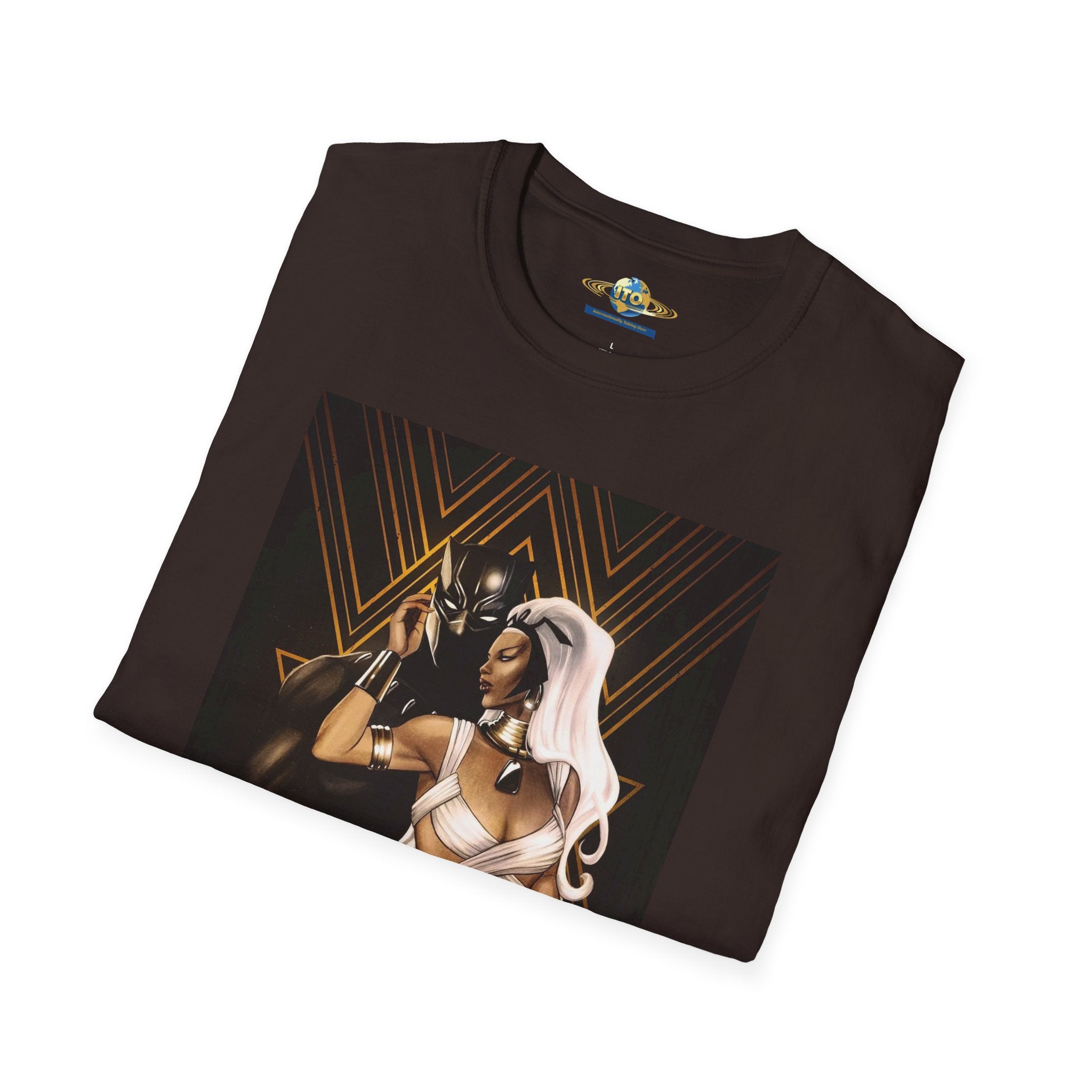 Black love Art T-Shirt — Gold Art Deco Oracle Illustration