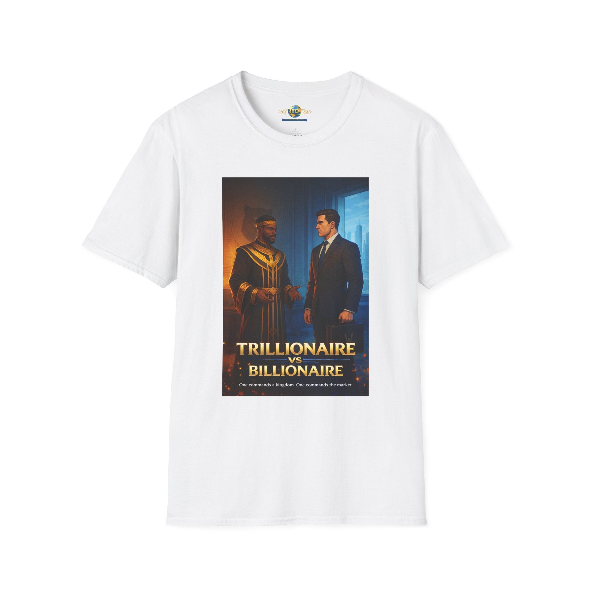 Trillionaire vs. Billionaire Graphic T‑Shirt — Movie Poster Style Tee