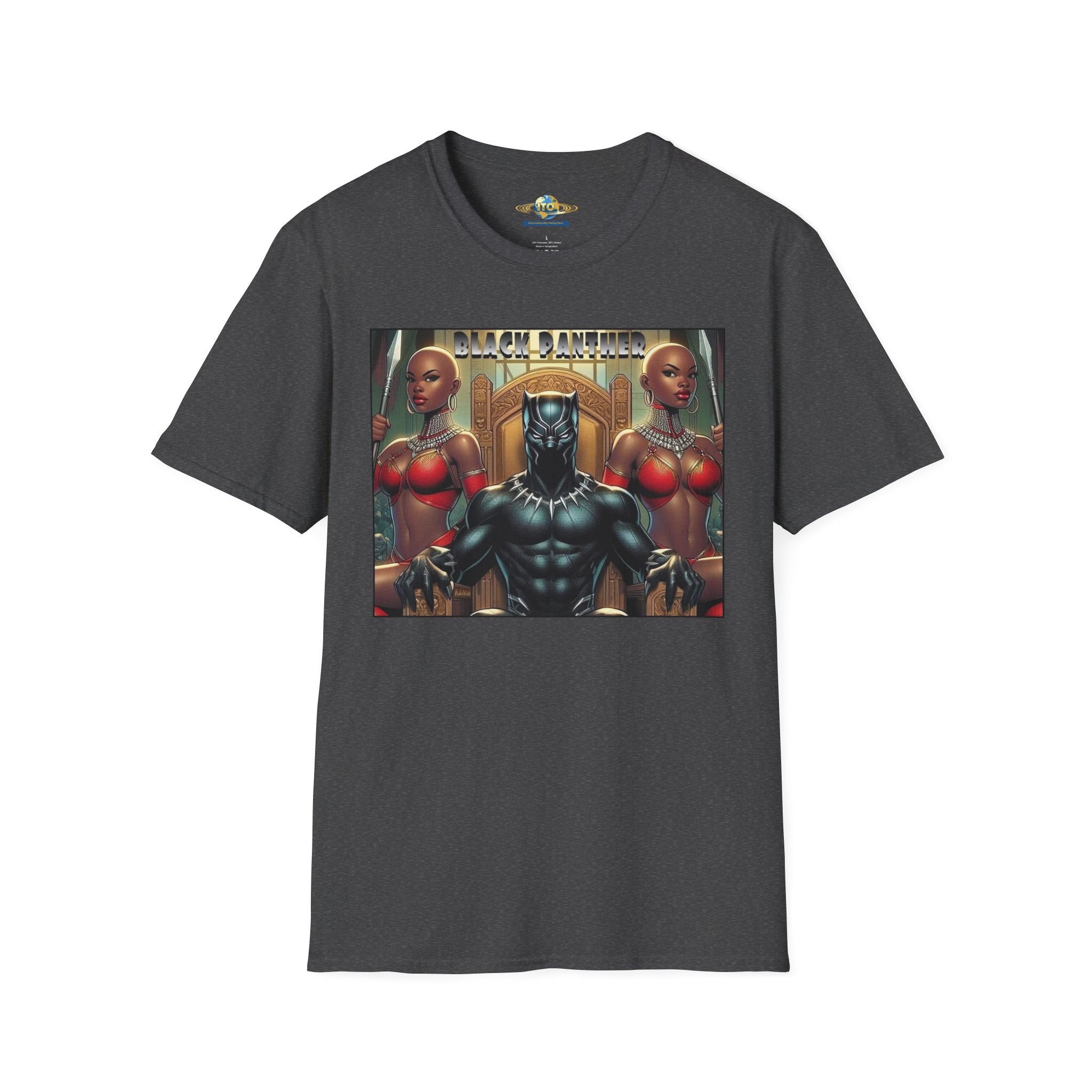 Black Panther Throne Graphic T-Shirt — Afro-Futurist King Art Tee