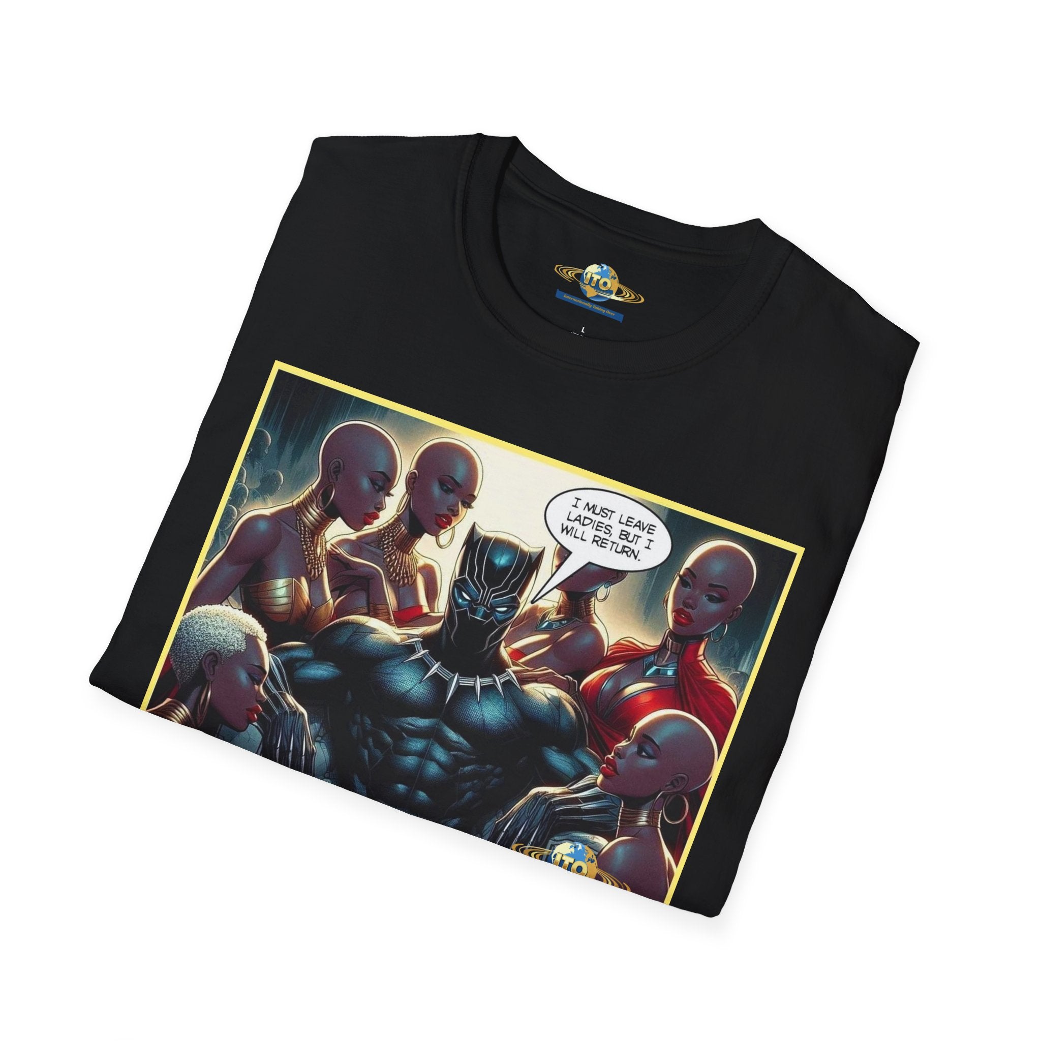 Black Panther Comic Art T‑Shirt — "Wakanda Forever?" Graphic Tee
