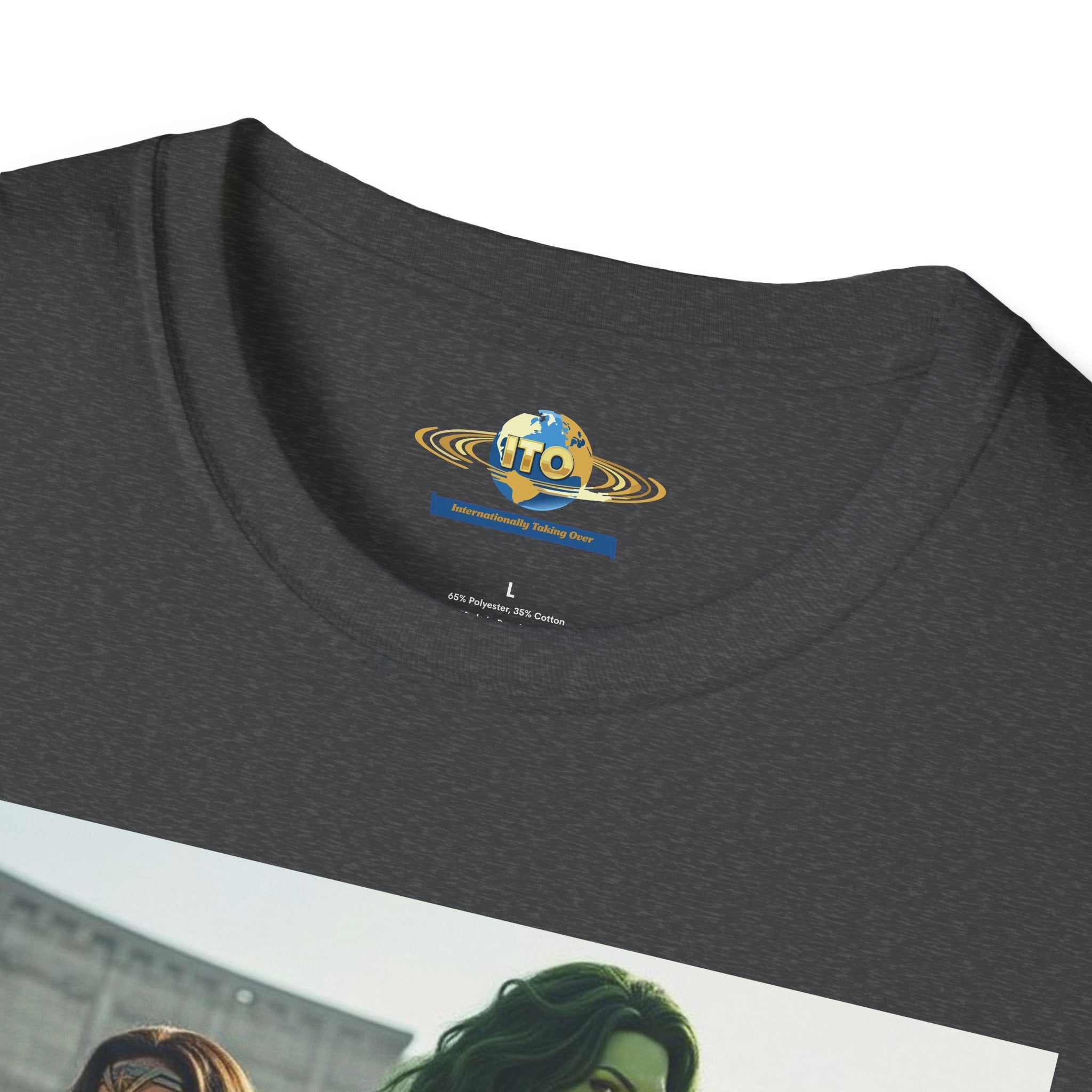 Wonder Warrior Duo T-Shirt — Female Gladiator & Green Hero Graphic Tee