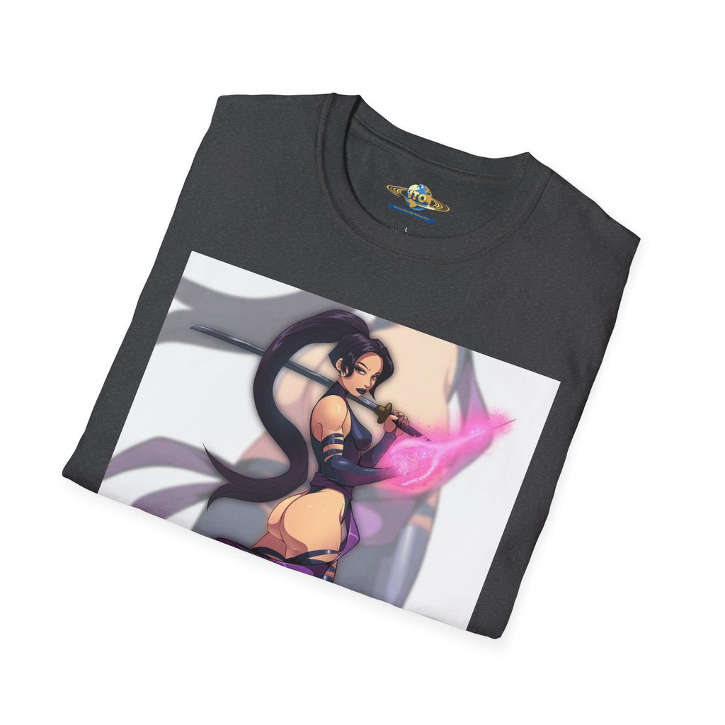 Anime Sorceress Graphic T-Shirt — Pink Energy Mage Illustration