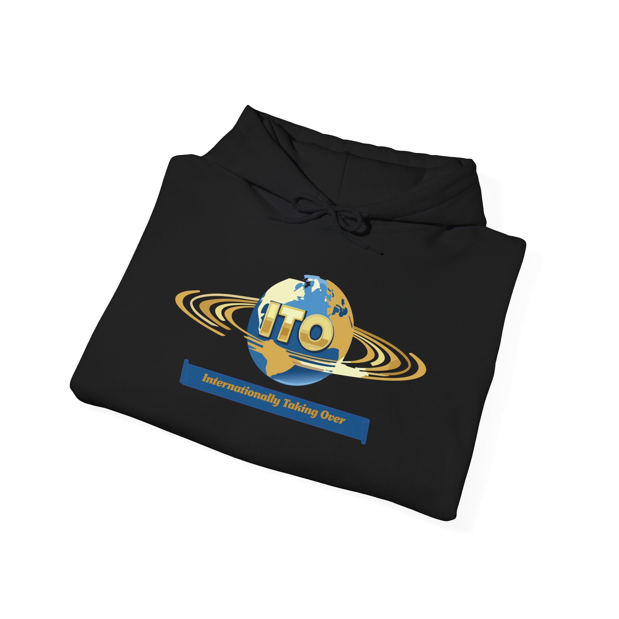 ITO Globe Logo Hoodie — Internationality Holding Office Sweatshirt