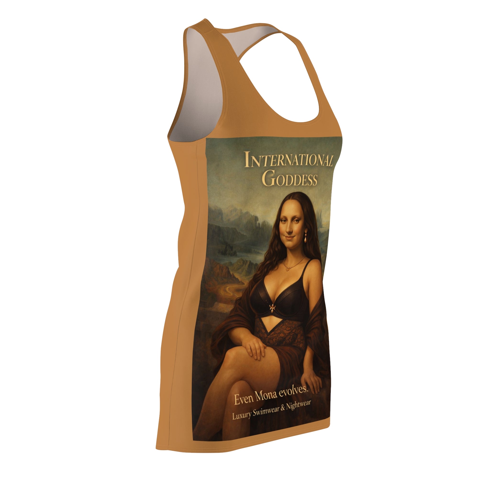 Racerback Dress "International Goddess" Vintage Art Print