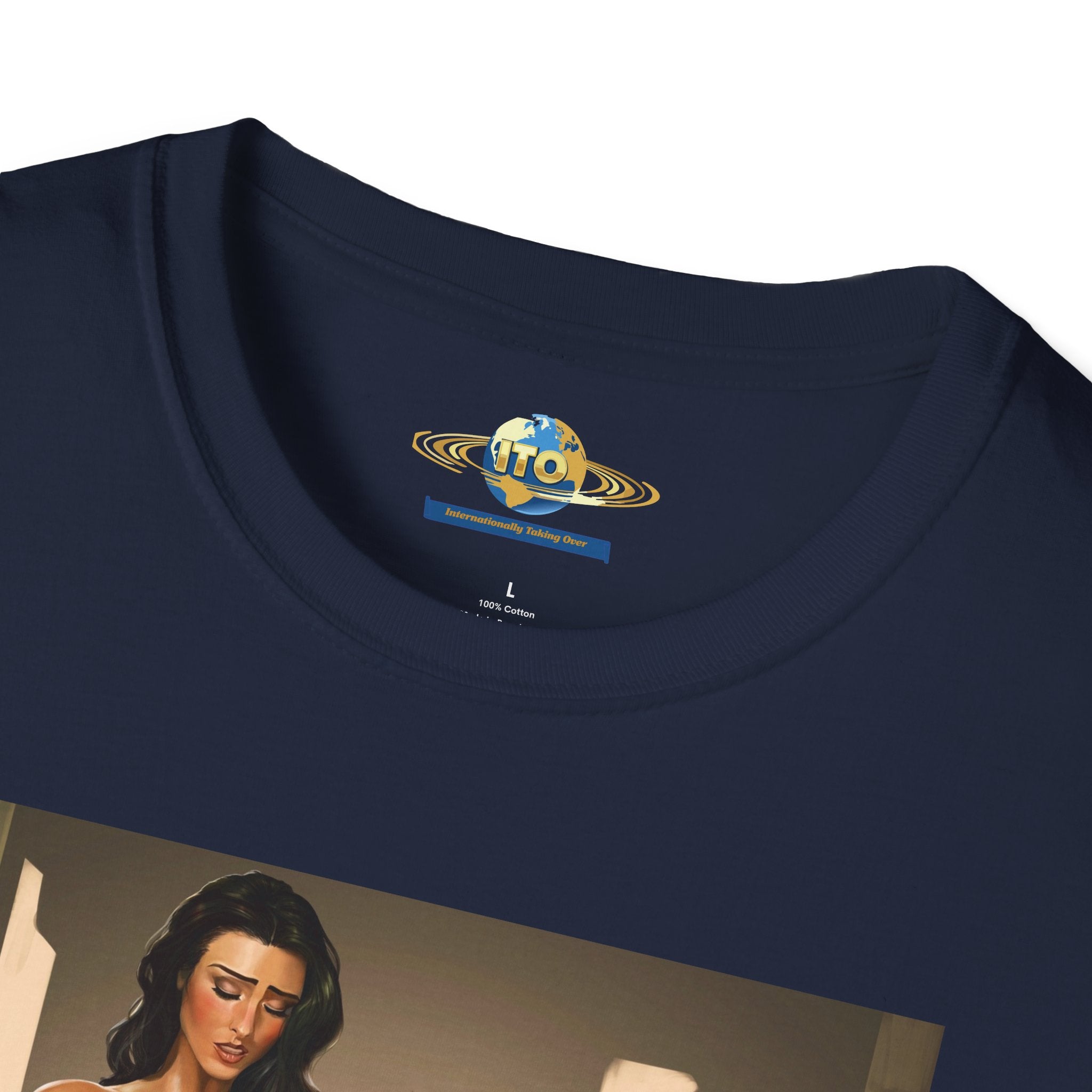 Graphic Art T-Shirt — Sensual Pinup Illustration Print