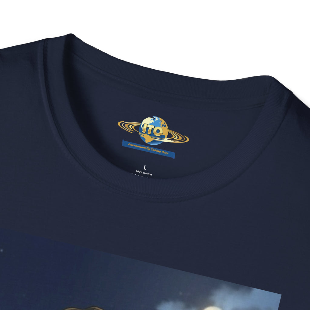 Wonder Woman & Superman Romantic Illustration T-Shirt — Night Sky Couples Tee
