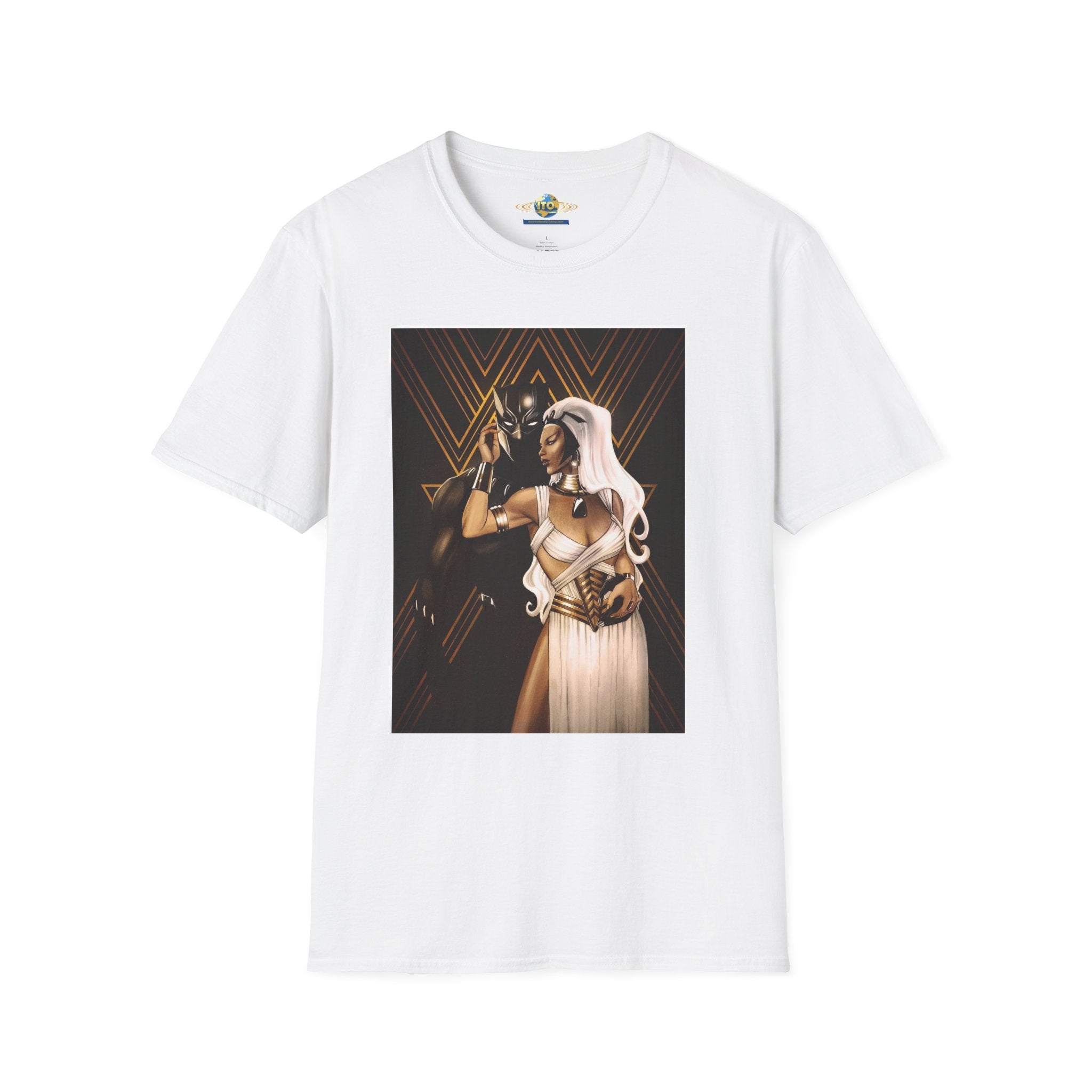 Black love Art T-Shirt — Gold Art Deco Oracle Illustration