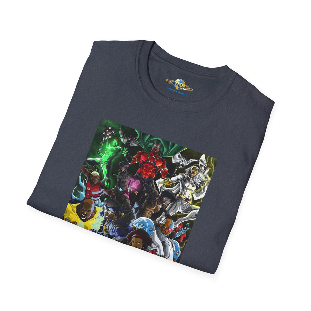 Anime Mecha Heroes T‑Shirt — Retro Sci‑Fi Robot Battle Graphic Tee