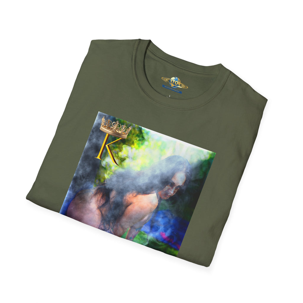 Surreal Smoke Portrait T-Shirt — Ethereal Figure Art Tee
