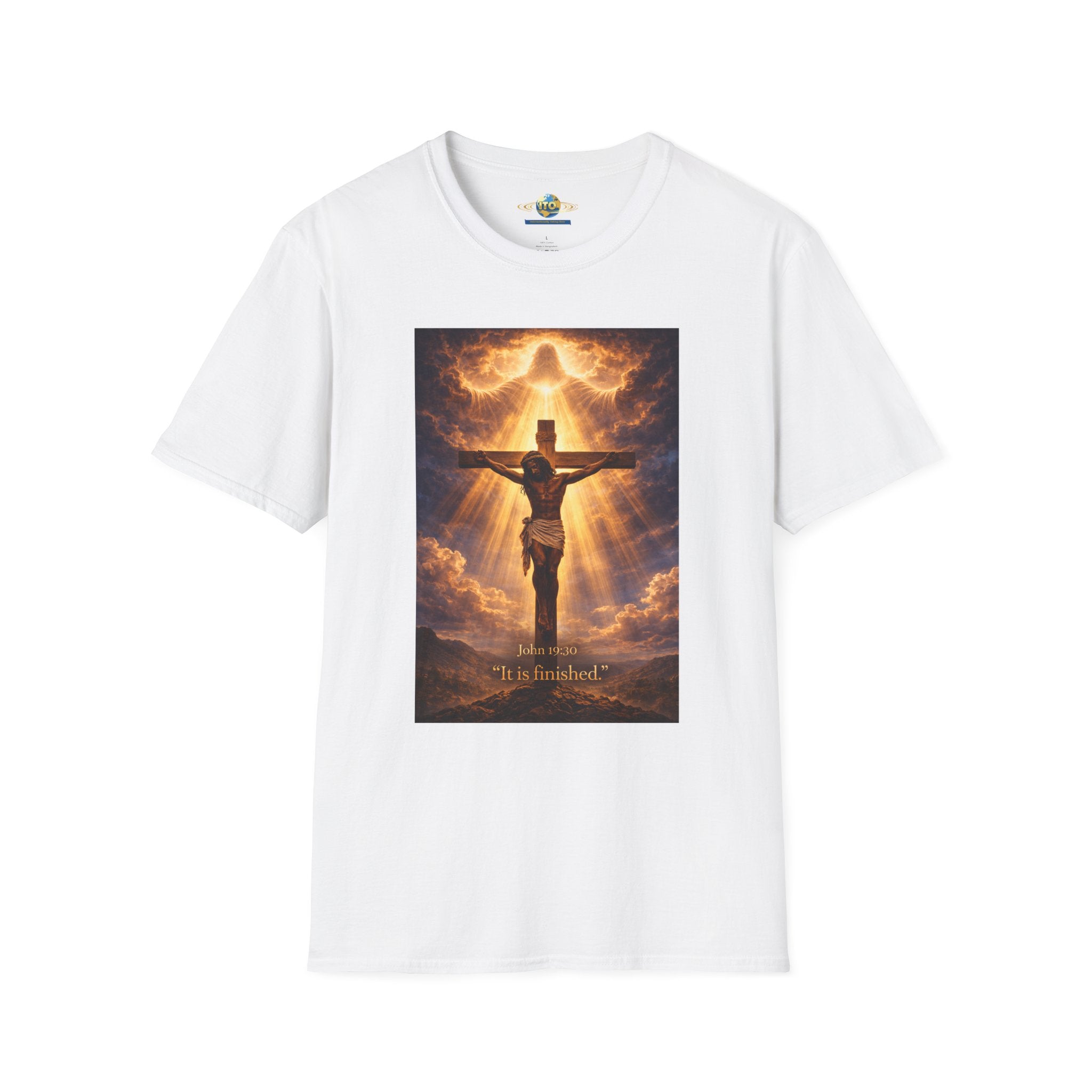 Crucifixion Jesus T-Shirt — 'He Is Risen' Inspirational Christian Tee