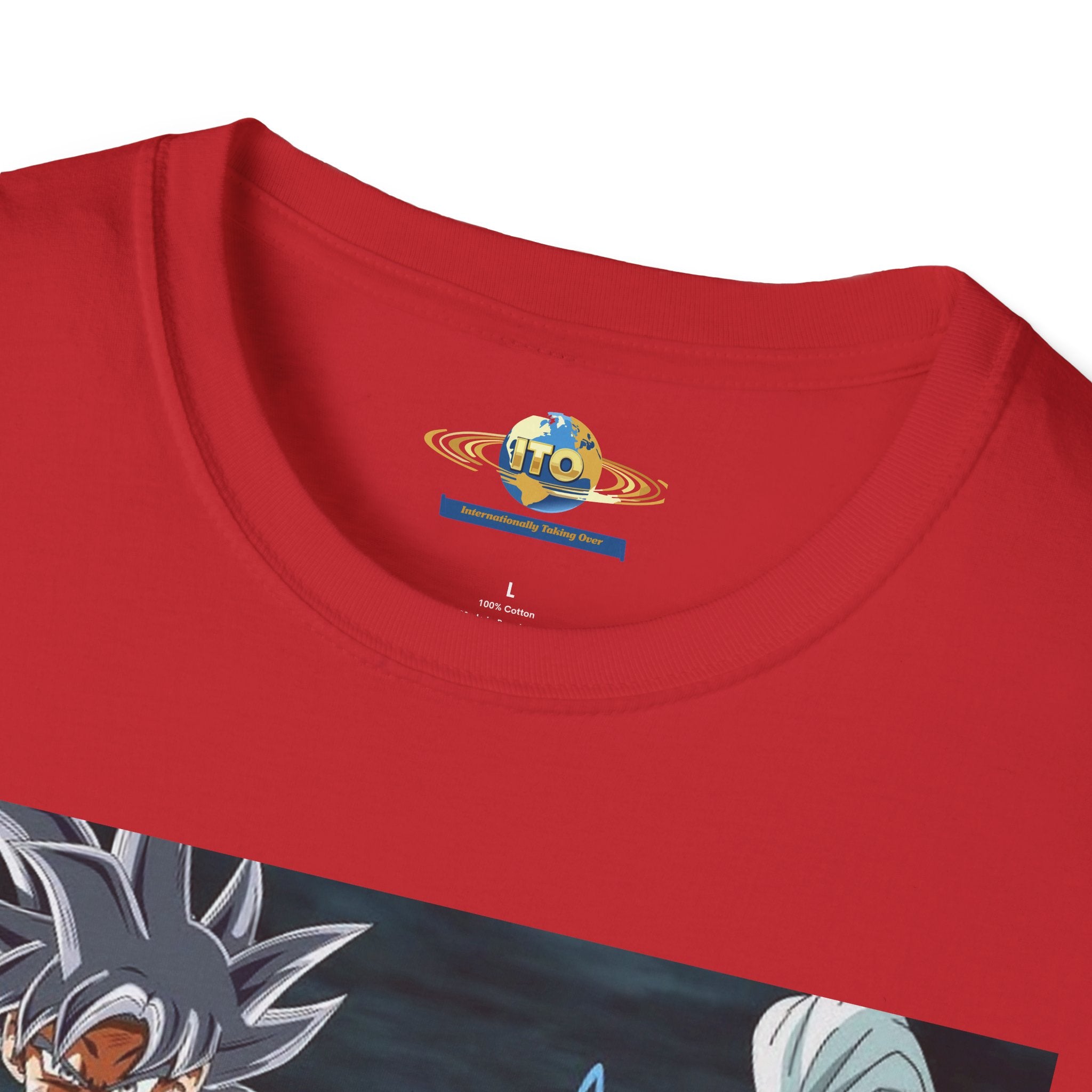 Anime God Duo T-Shirt — Fiery Saiyan & Divine Companion Graphic Tee