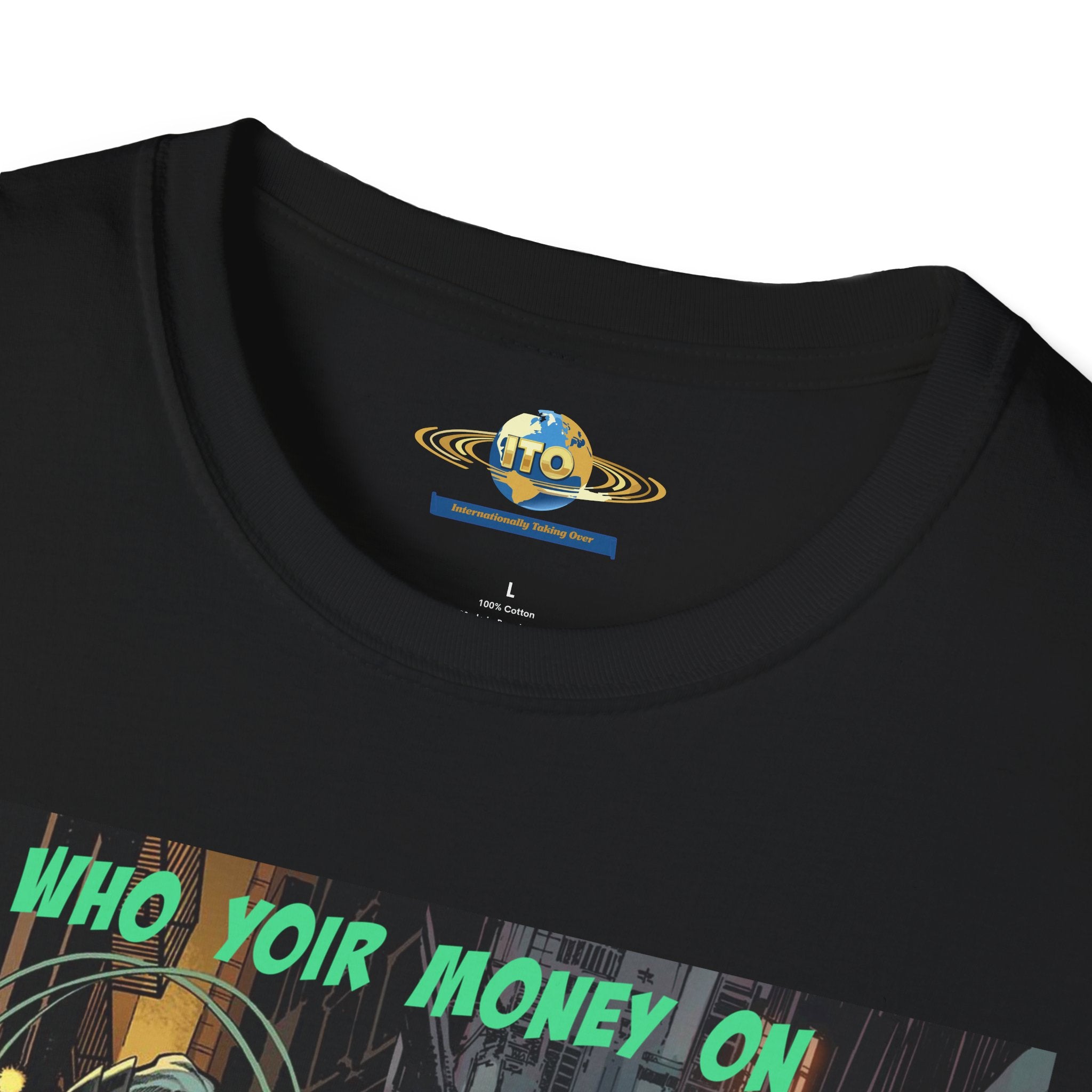 Graphic T‑Shirt — 'Who You Moving On' Cyberpunk Comic Art Tee