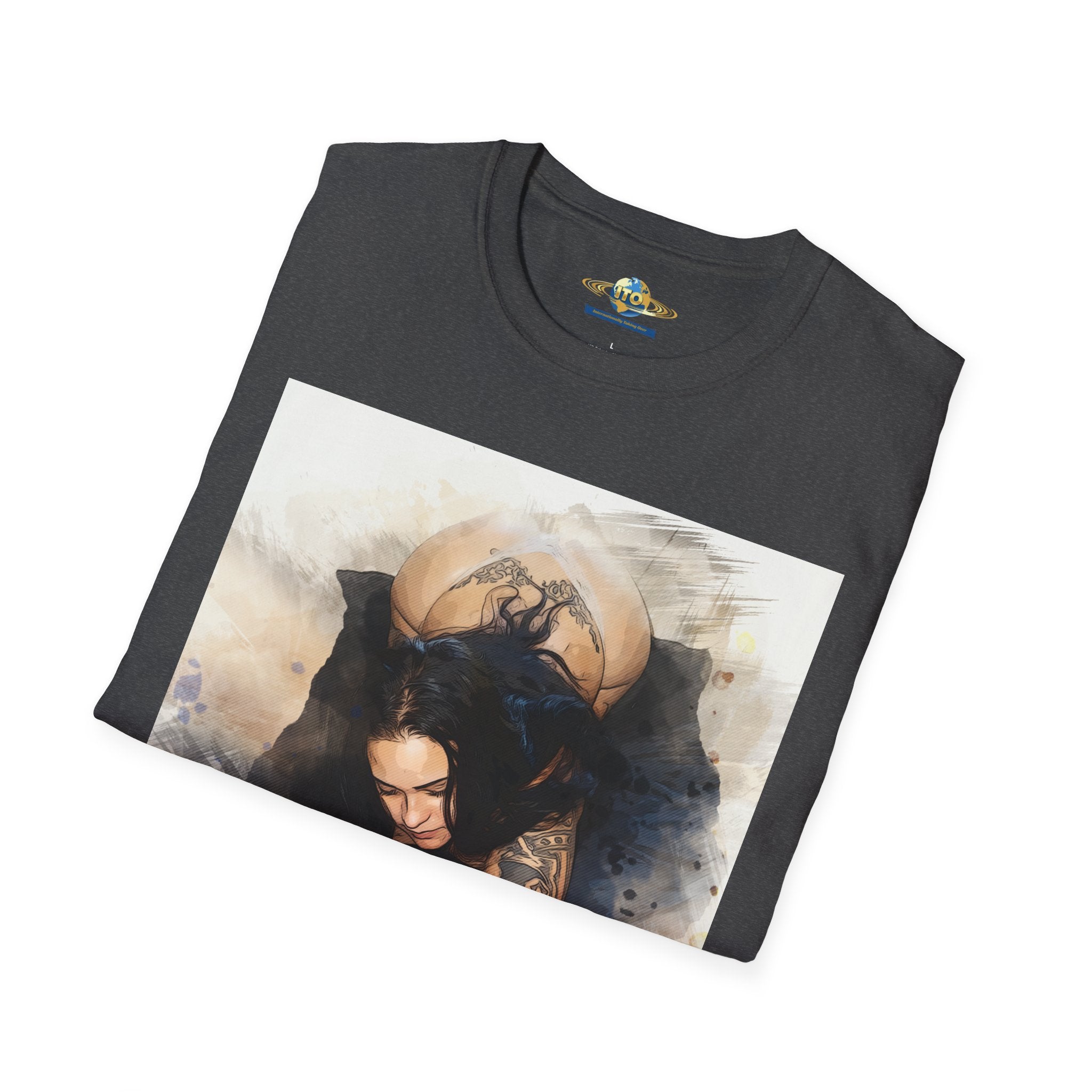 Edgy Tattooed Woman Art T-Shirt