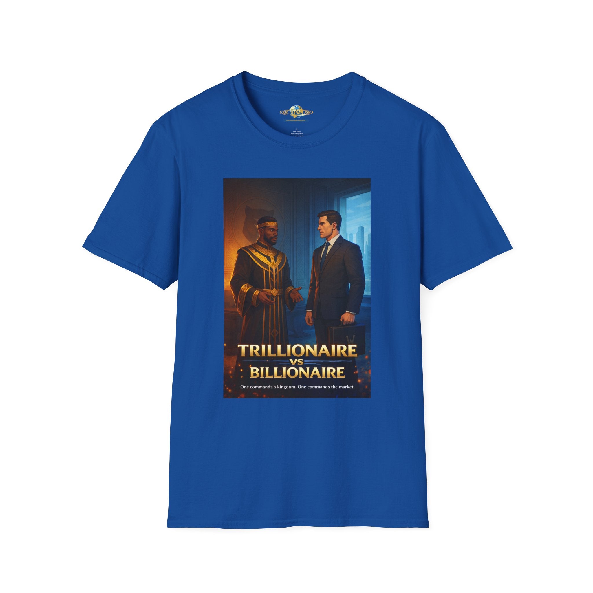 Trillionaire vs. Billionaire Graphic T‑Shirt — Movie Poster Style Tee