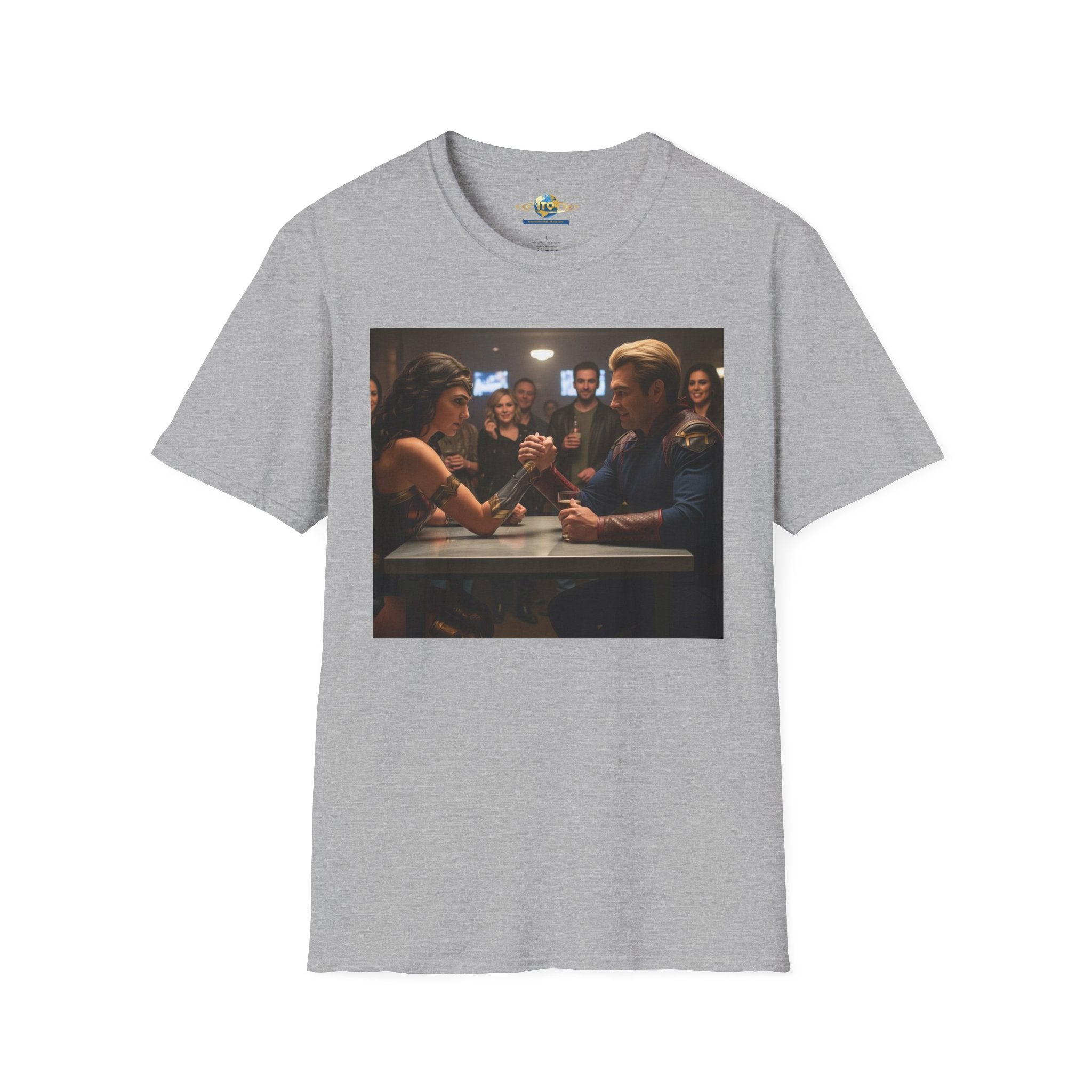 Arm Wrestling Scene Graphic T-Shirt