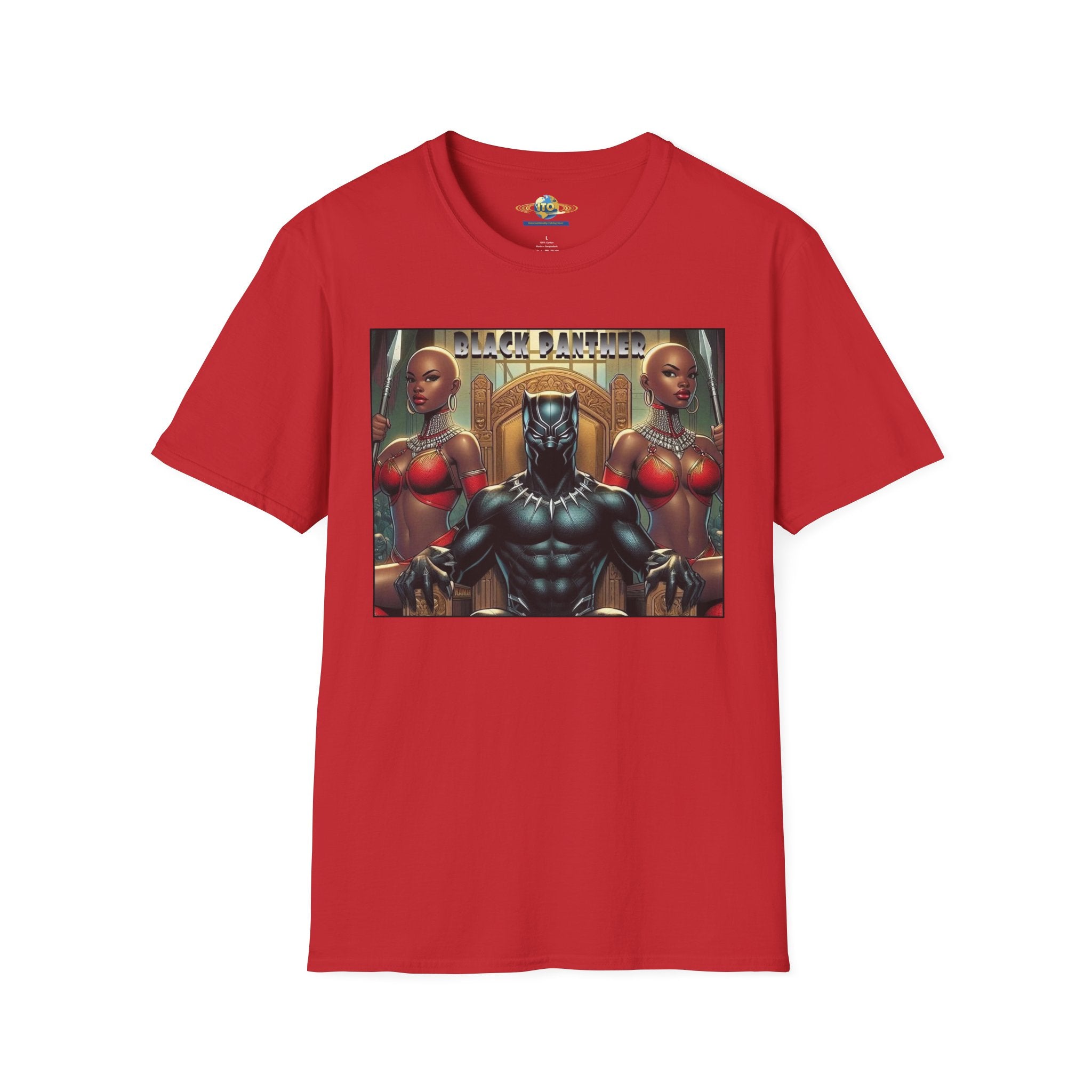 Black Panther Throne Graphic T-Shirt — Afro-Futurist King Art Tee