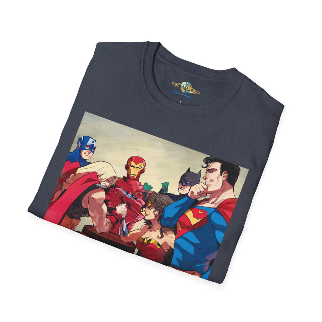 God vs God Arm wrestle  Unisex Softstyle T-Shirt