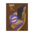 Seductive Queen Canvas Art – ’K’ Crown Pin-Up Matte Stretched Print