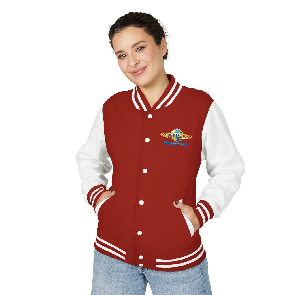 Letterman Jacket — UTO Interplanetary Travel Club Logo Varsity Jacket