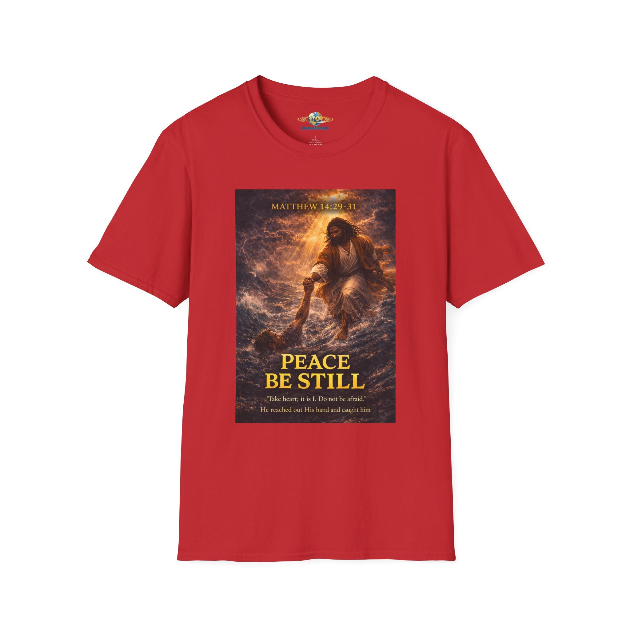 Peace Be Still T-Shirt — Inspirational Christian Jesus Graphic Tee