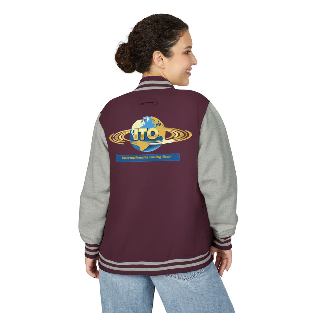 Letterman Jacket — UTO Interplanetary Travel Club Logo Varsity Jacket