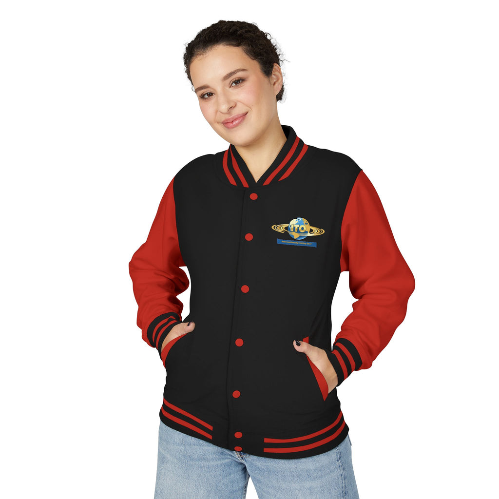 Letterman Jacket — UTO Interplanetary Travel Club Logo Varsity Jacket
