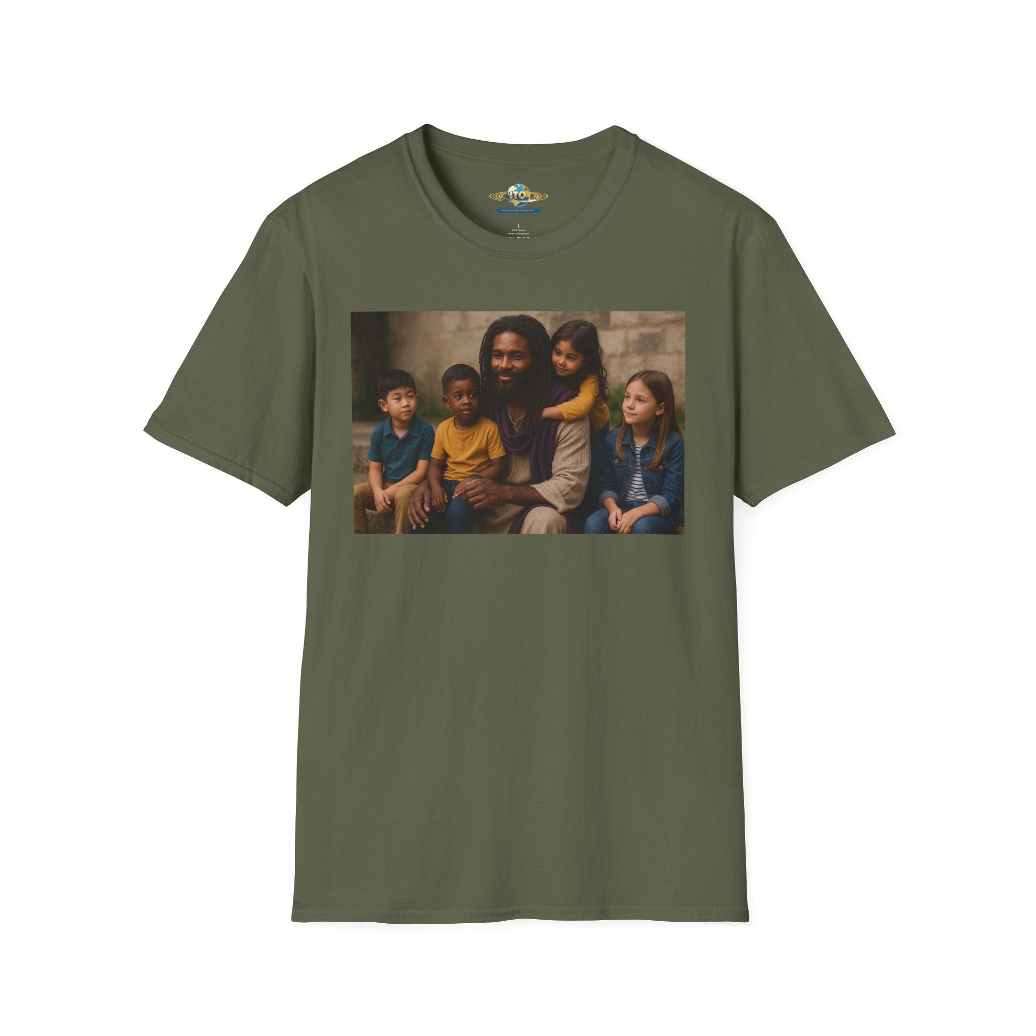 T-Shirt — Inspirational Jesus with Children Graphic Tee