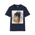 Graphic T-Shirt — Artistic Watercolor Woman Swimwear Print