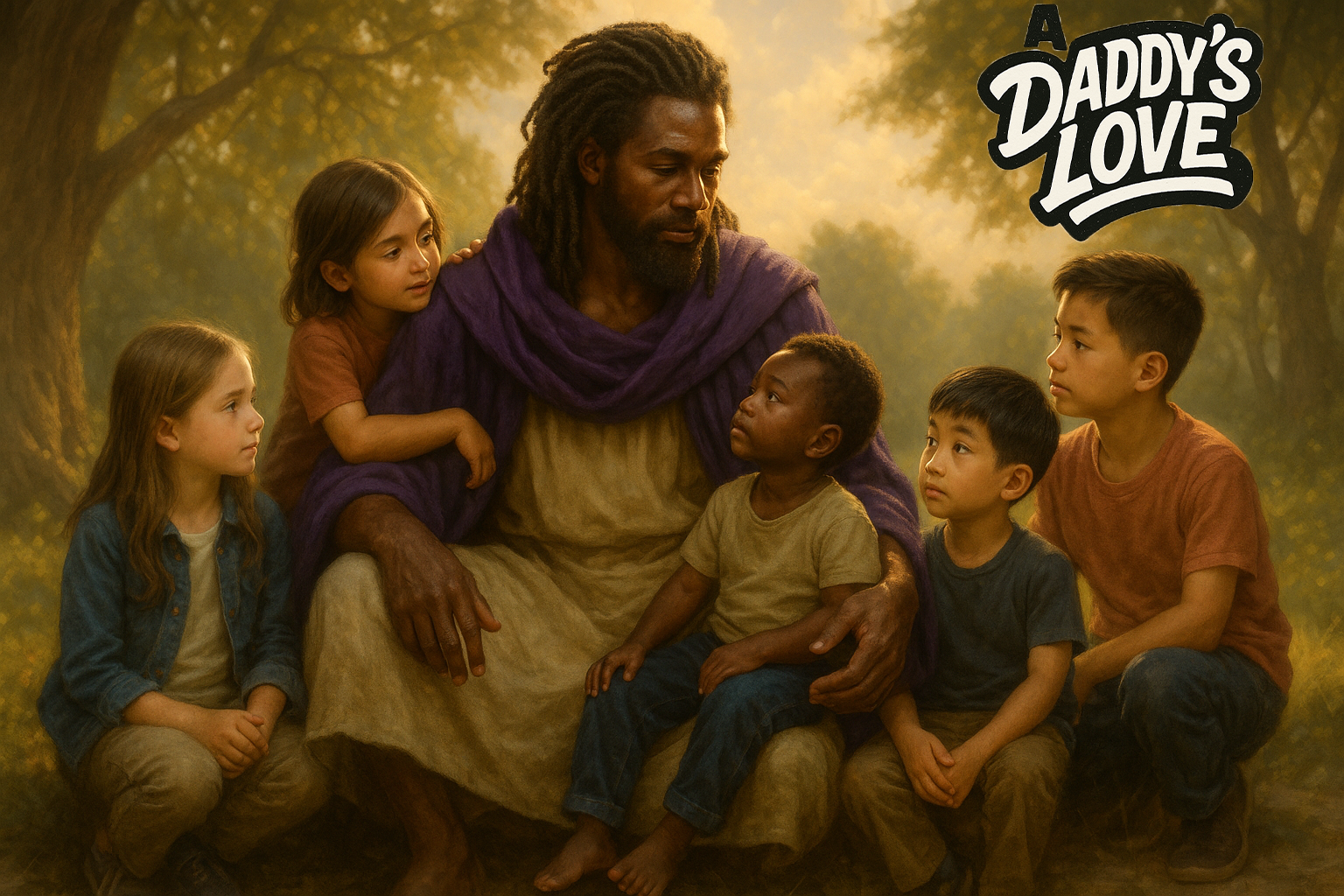 Jesus with Children T-Shirt — Inspirational Christian Faith Tee