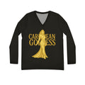 Caribbean Goddess V-Neck Long Sleeve Shirt